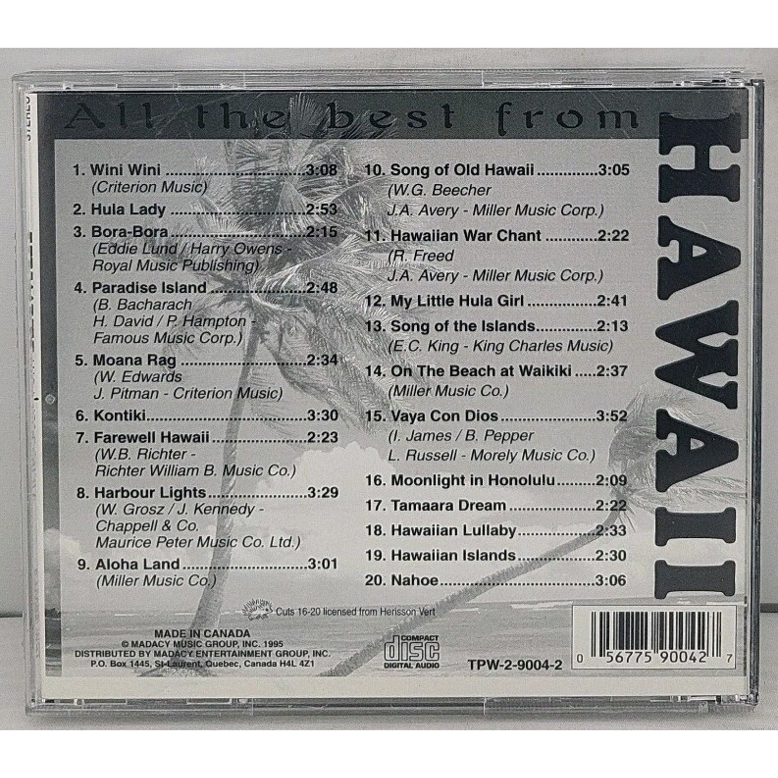 All the Best from Hawaii [#1] by Various Artists (CD, Feb-1996, 2 Discs, Madacy)