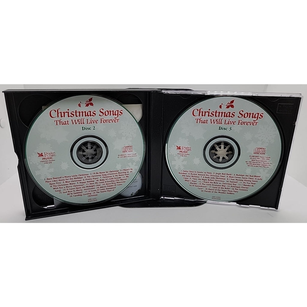 Christmas Songs That Will Live Forever 3 CD set Reader’s Digest 1997 w/ booklet