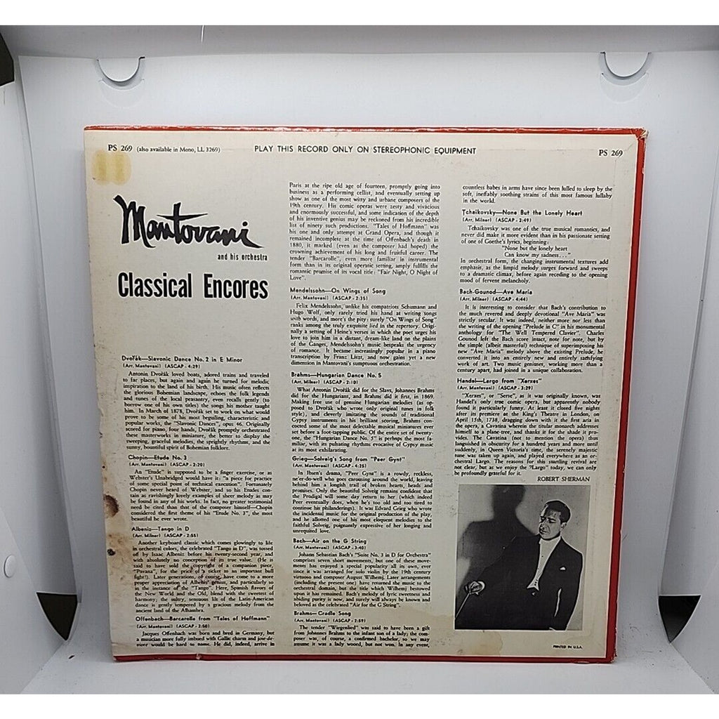 Mantovani And His Orchestra – Classical Encores (Record)
