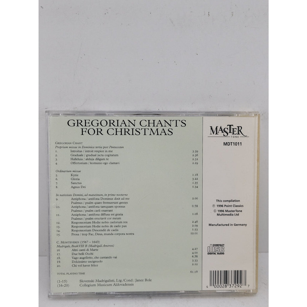 Gregorian Chants for Christmas CD Album Classical Christmas Music