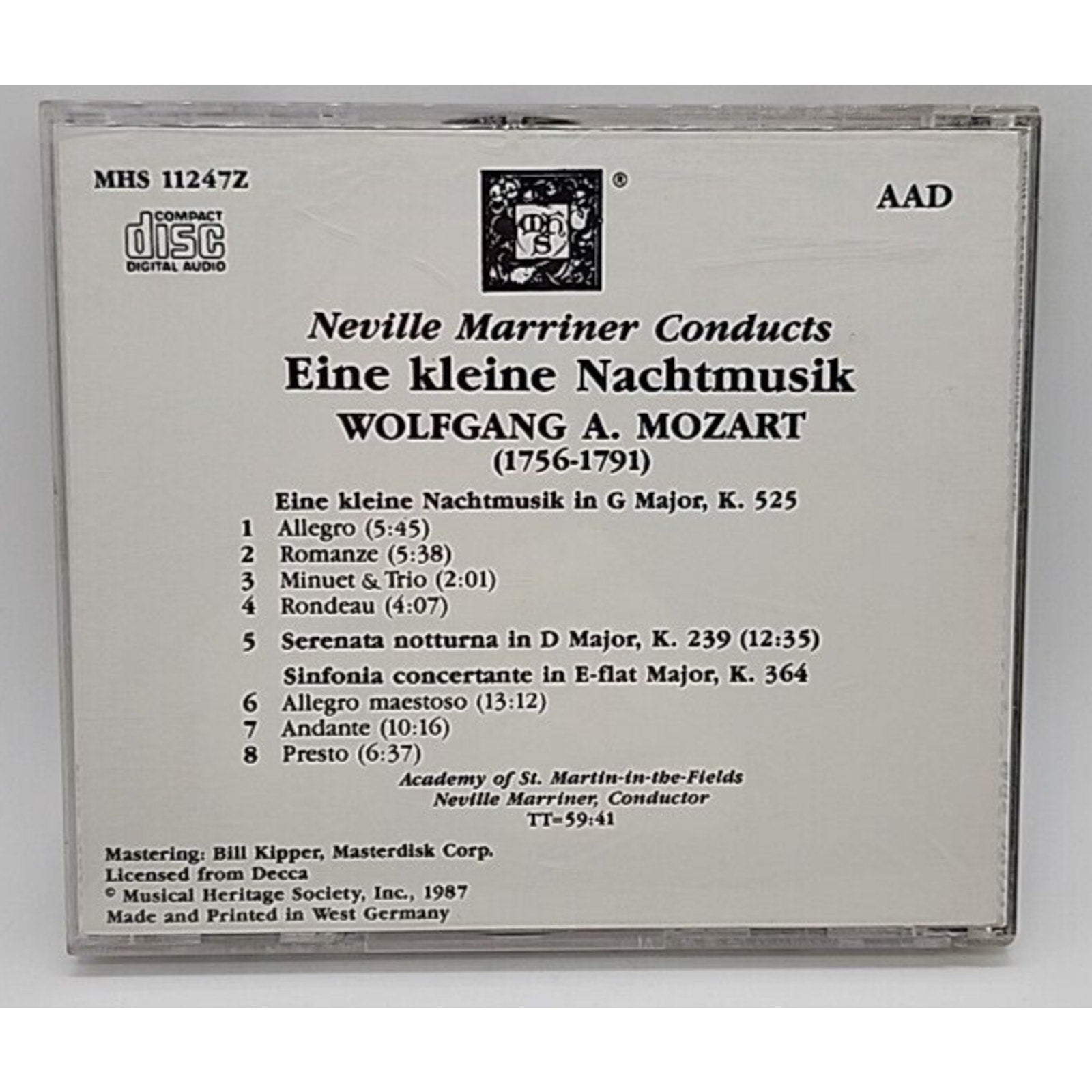 Mozart: Eine kleine Machtmusik Marriner/Academy of St. Martin (CD)
