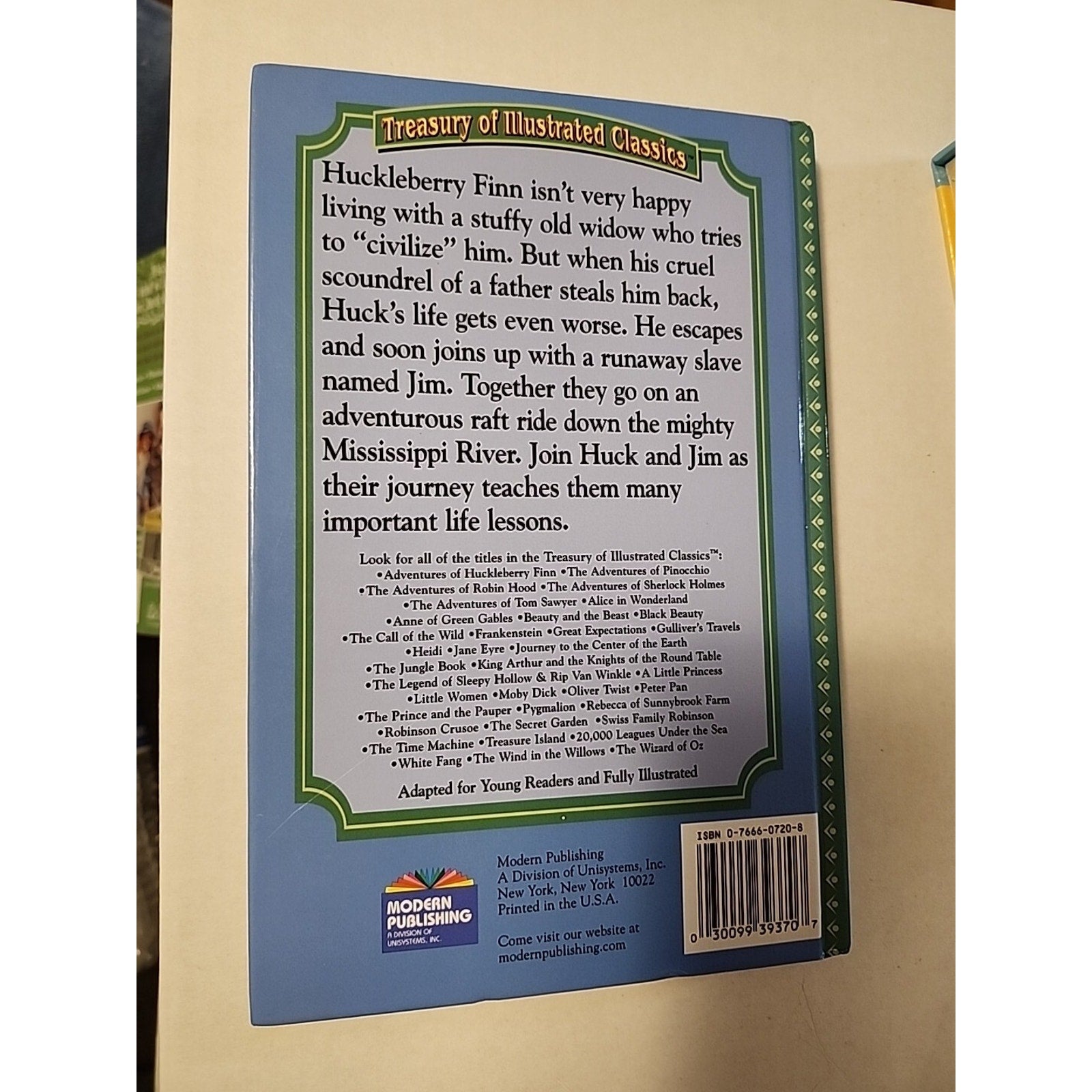 Treasury Of Illustrated Classics Adventures Of Huckleberry Finn Hardcover Book