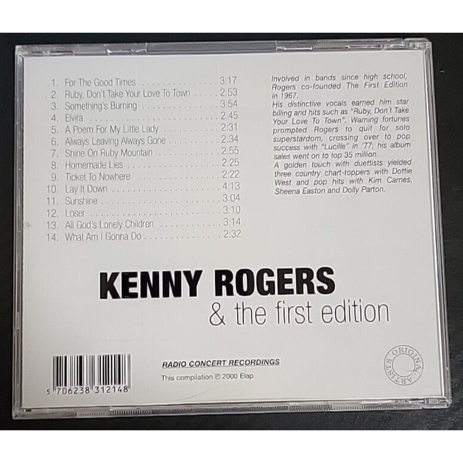 Kenny Rogers & The First Edition - For The Good Times CD