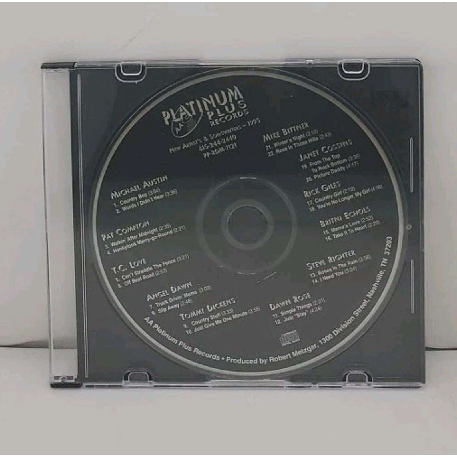 New Artists & Songwriters 1995 CD - Platinum Plus Records *Disc Only*