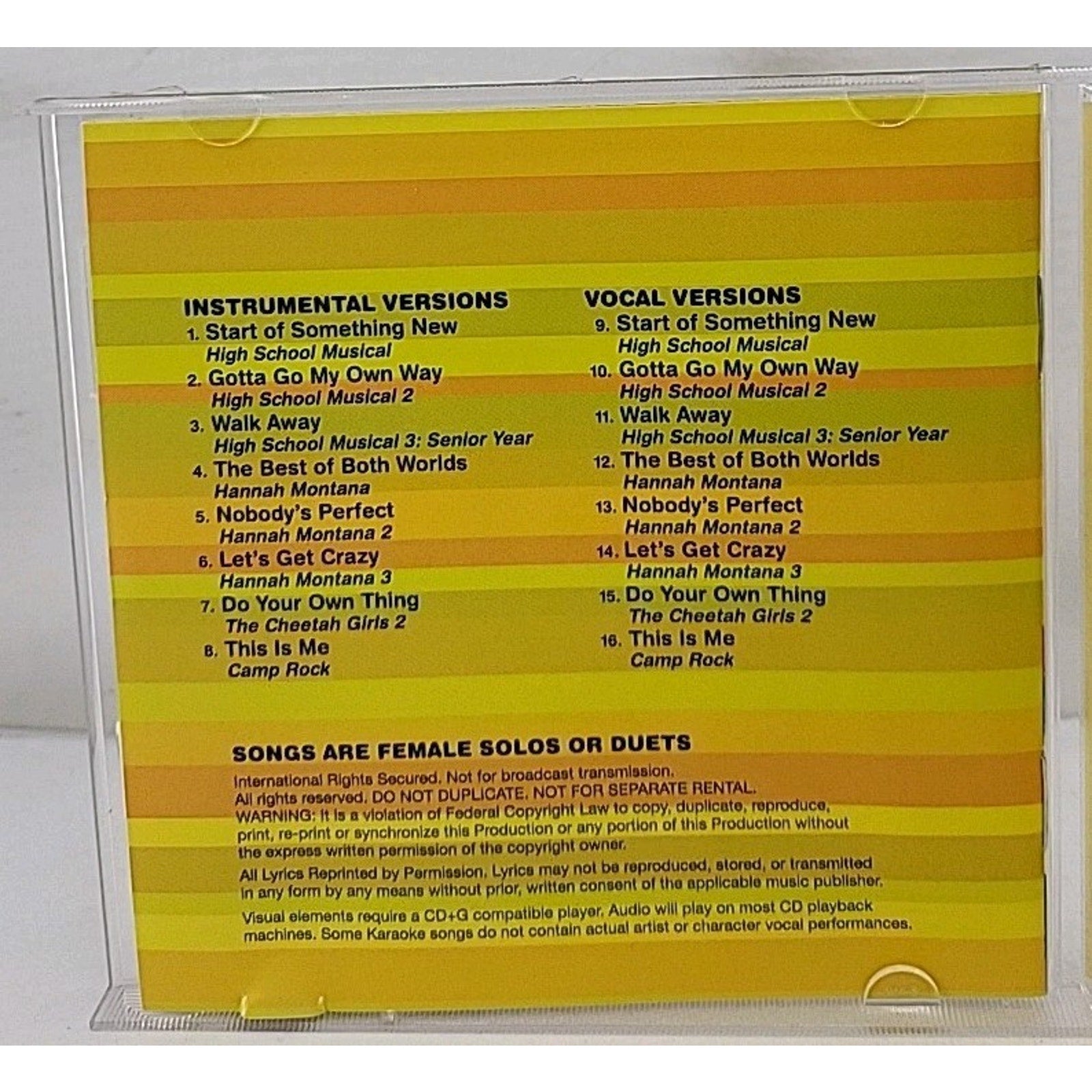 Disney Karaoke: Disney Channel, Vol. 1 by Various (CD, 2009)