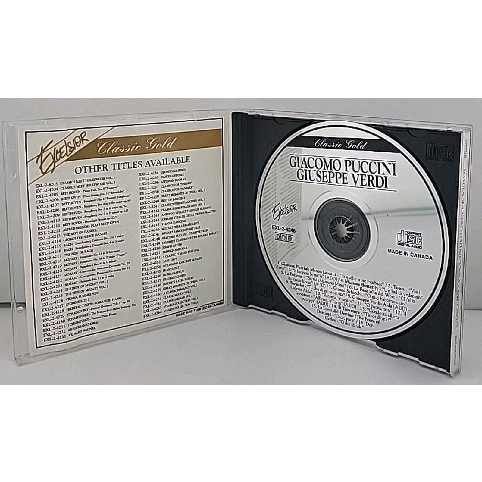 Giacomo Puccini Giuseppe Verdi CD 1993 Excelsior Classic Gold Slovak Orchestra