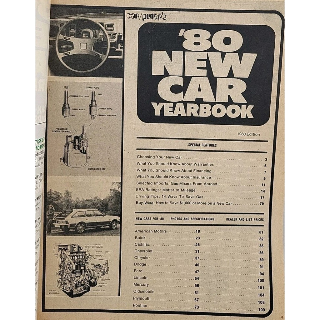 1980 New Car Yearbook Magazine