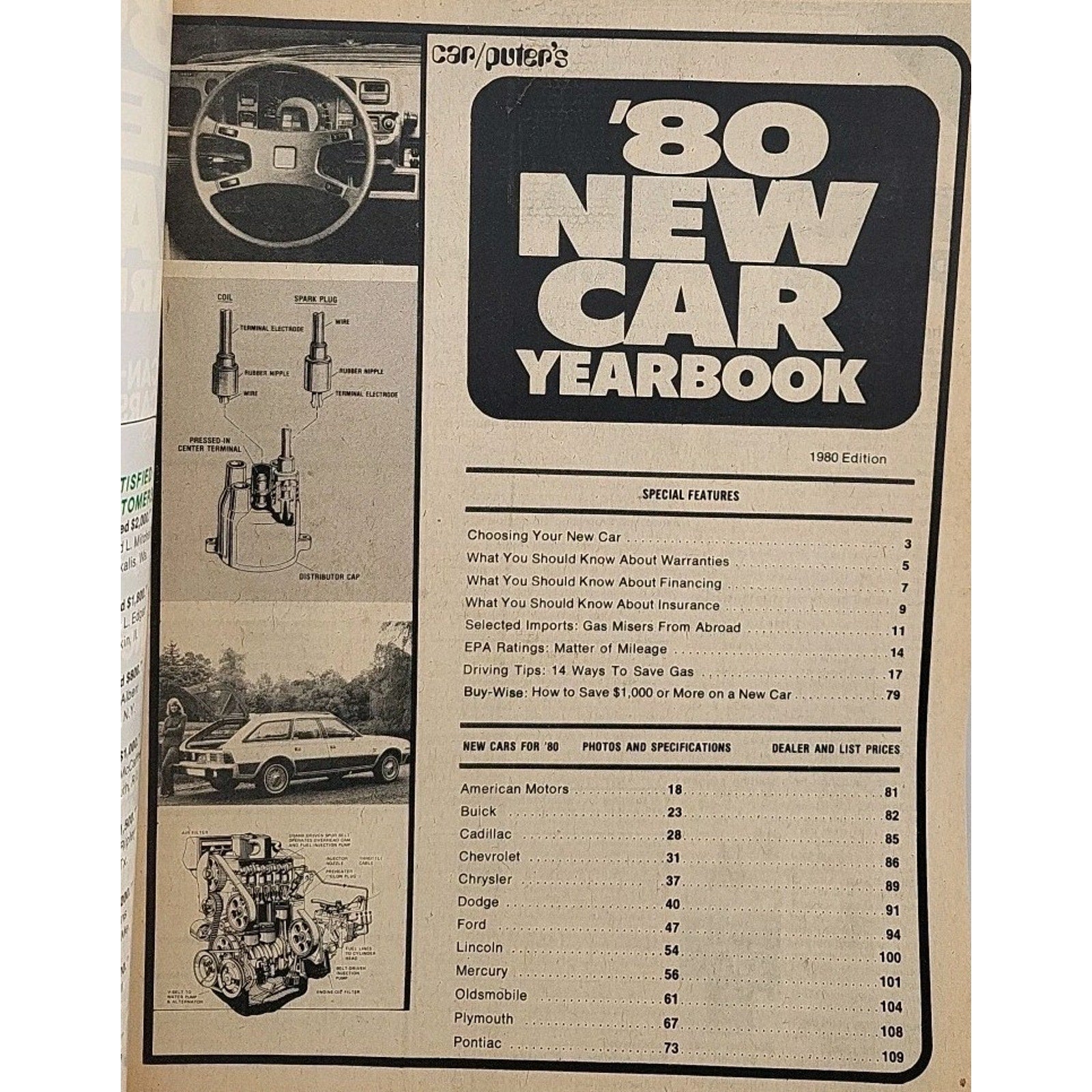 1980 New Car Yearbook Magazine
