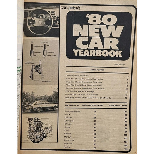1980 New Car Yearbook Magazine