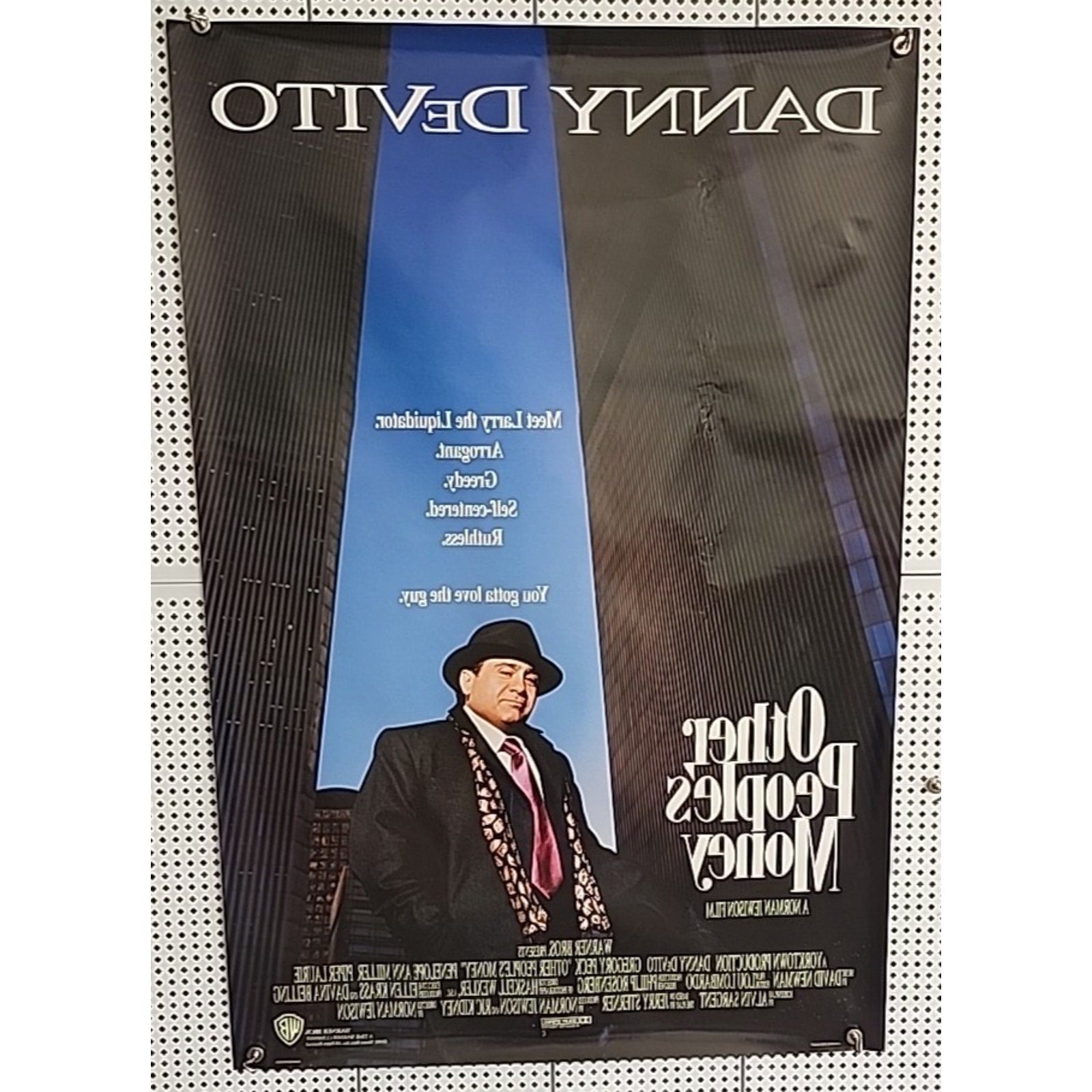 Other People's Money Movie Poster Original D/S 27X40 Danny Devito Gregory Peck