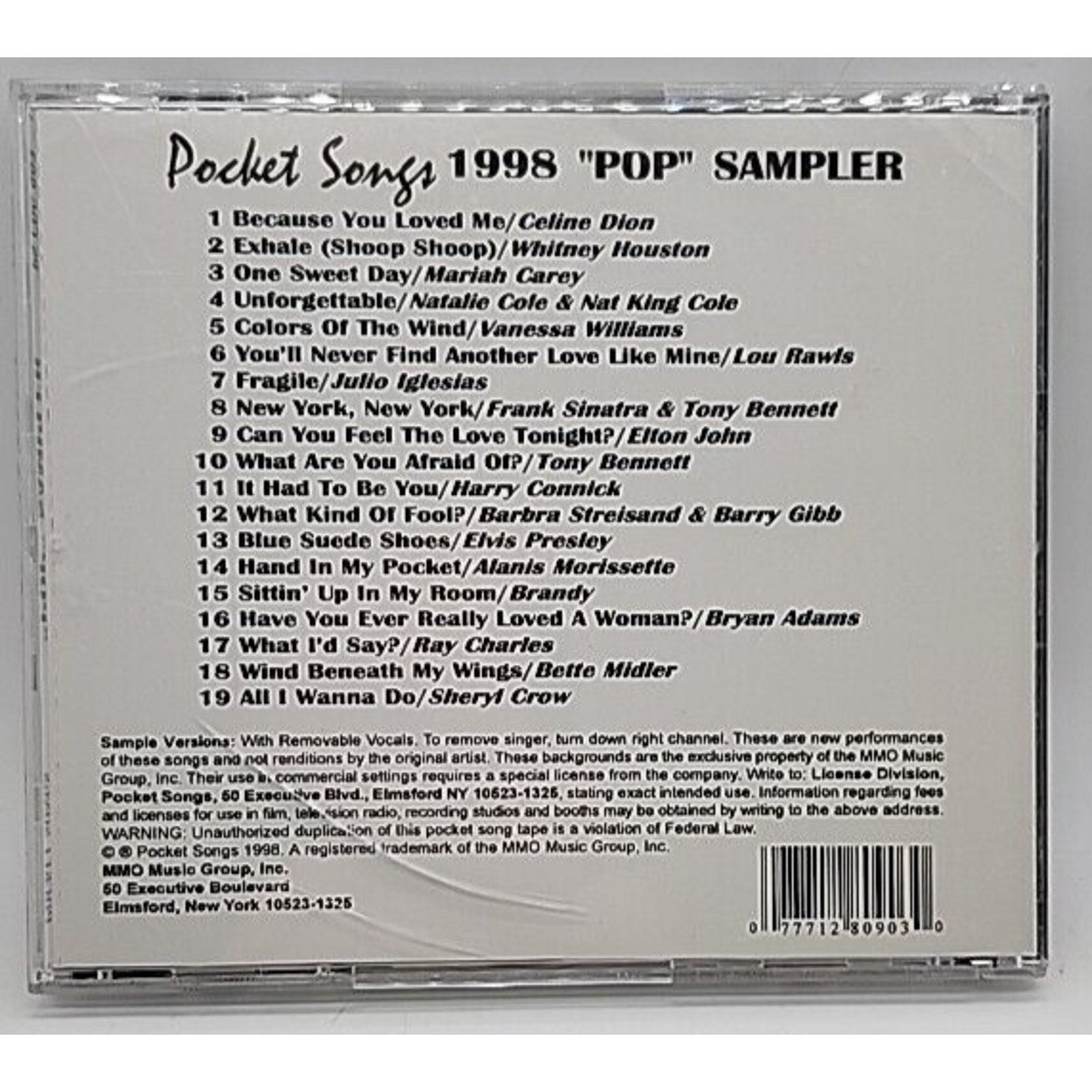 Pocket Songs 1998 Pop Sampler CD+G