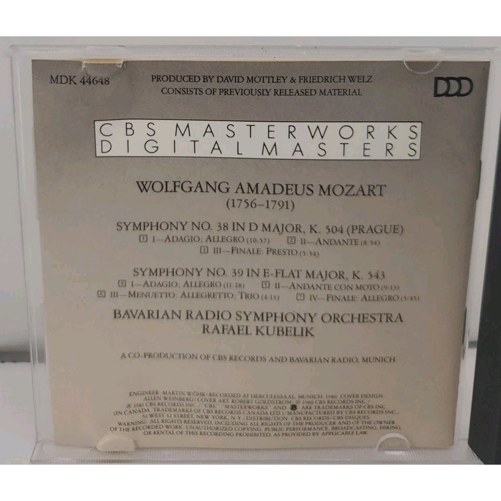 Mozart: Symphonies No.38&39 (Last 6 Symphonies, Vol 2) Music CD