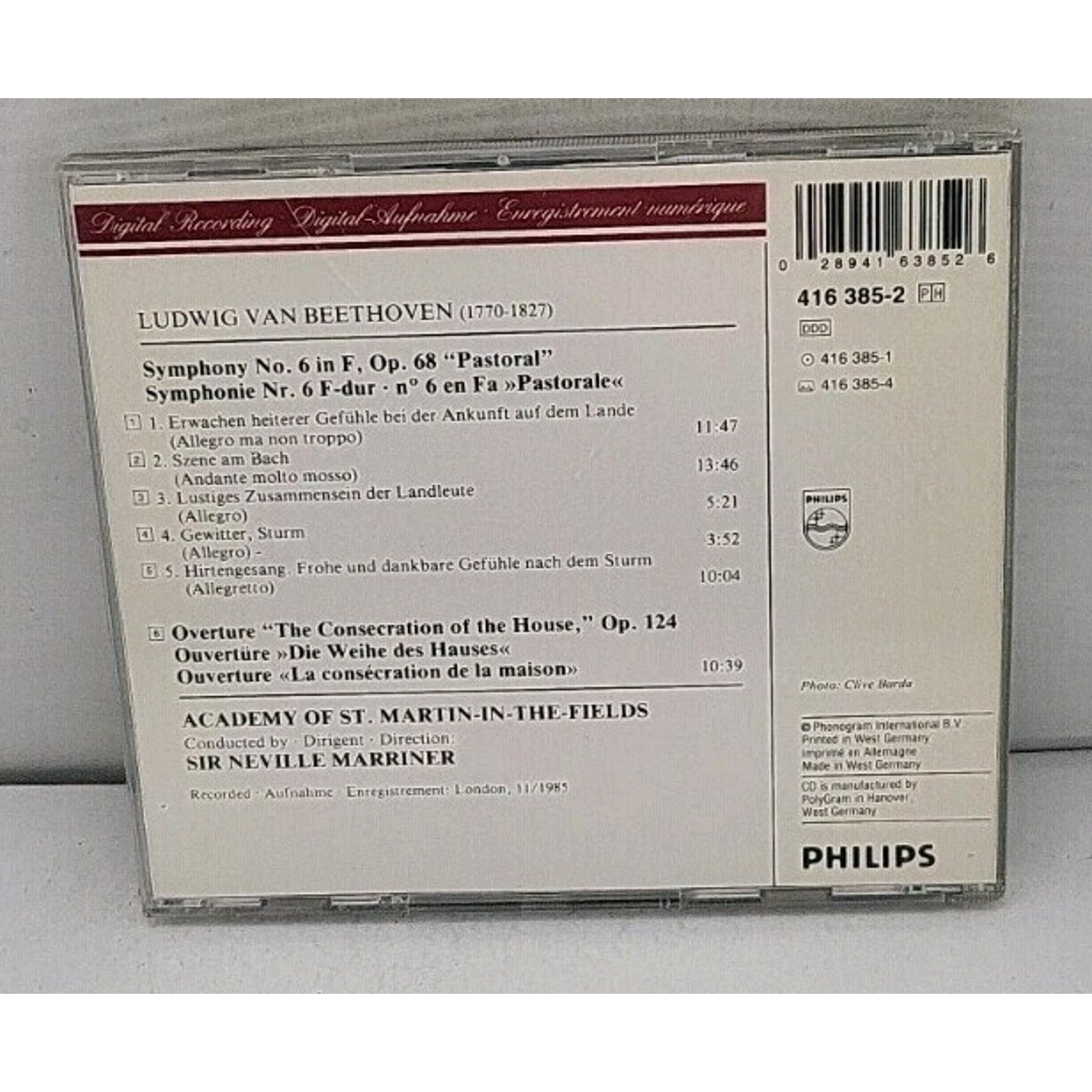 Beethoven: Symphony No 6, Etc; by Marriner, Sir Neville; Academy of St (CD)