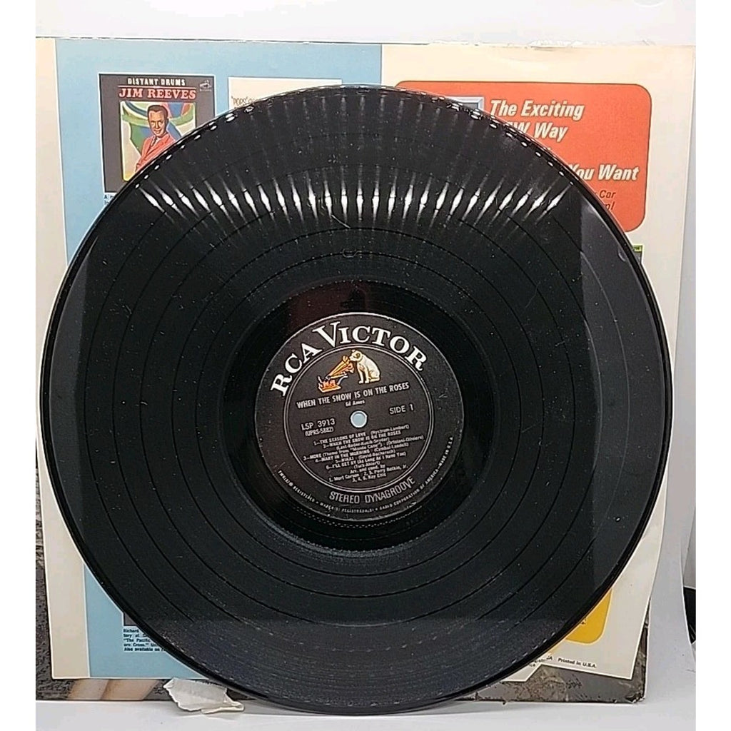 Ed Ames- When The Snow Is On The Roses, 1967 LSP-3913 LPM 3913 Vinyl 12''