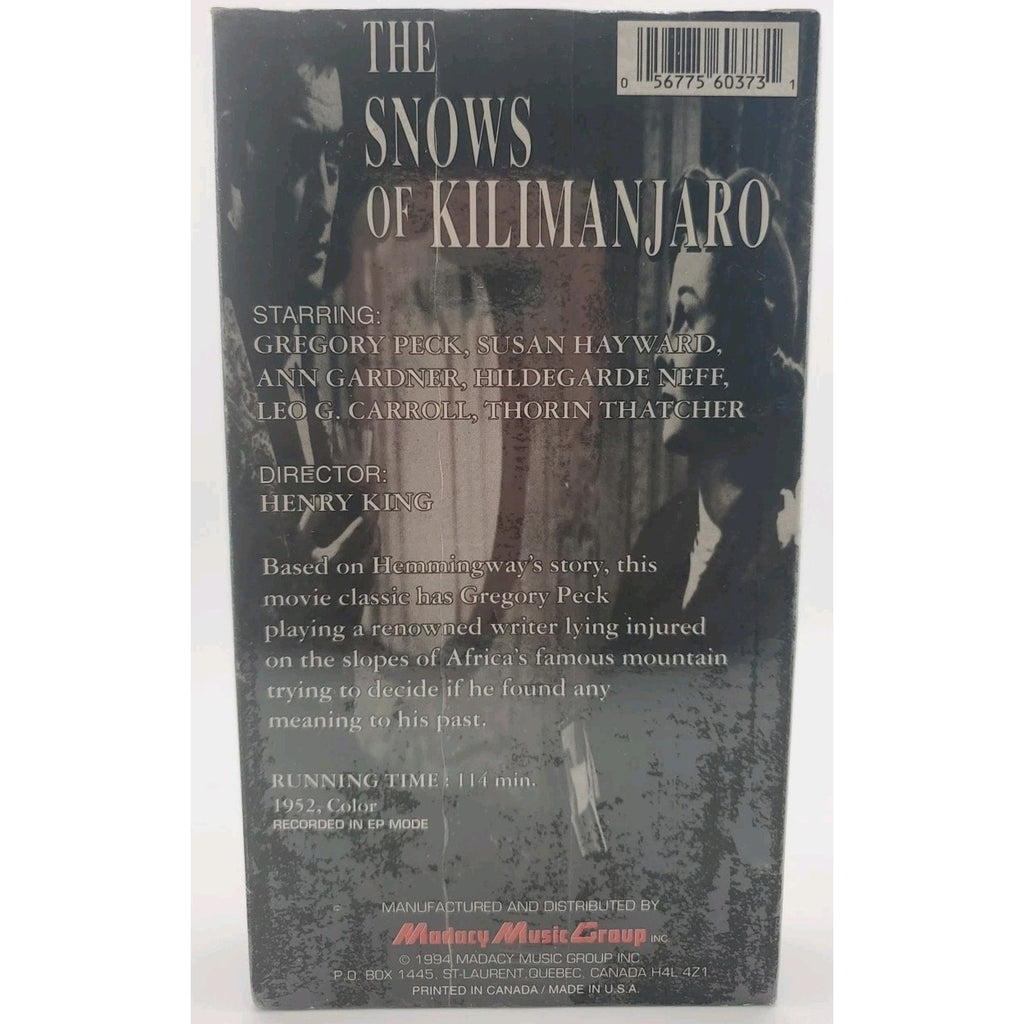 The Snows of Kilimanjaro (VHS/EP, 1999, Collectors Edition) *Brand New*
