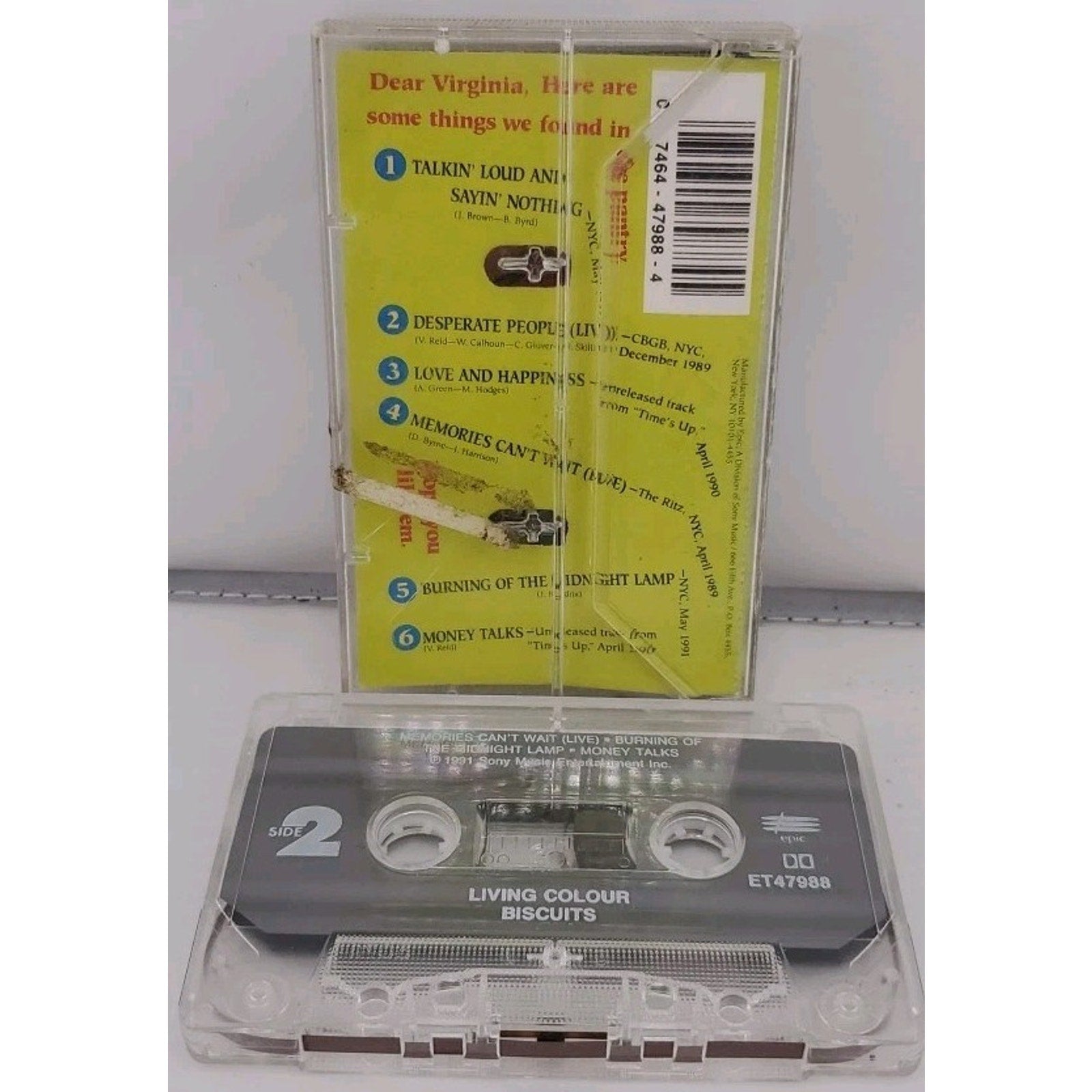 Biscuits [EP] by Living Colour (Cassette, Jul-1991, Epic)