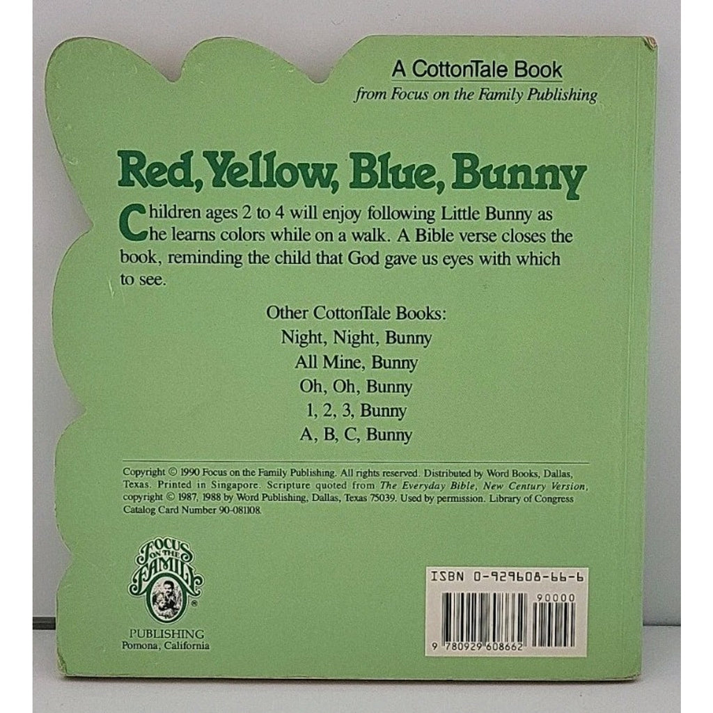 Red, Yellow, Blue, Bunny by Pamela Kennedy (1990, Children's Board Books)