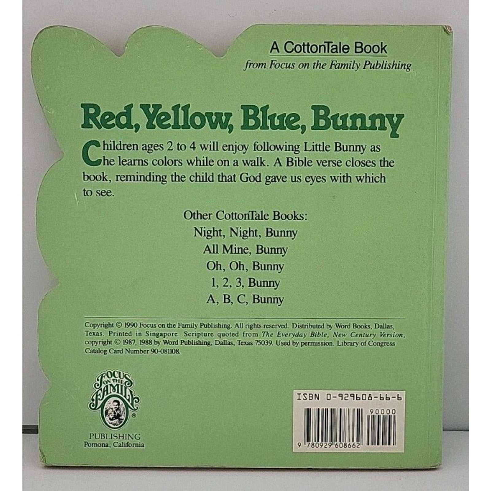 Red, Yellow, Blue, Bunny by Pamela Kennedy (1990, Children's Board Books)