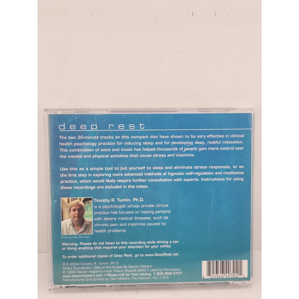 Deep Rest - Learning To Sleep, Relax, And Mansge Stress - Timothy R. Tumlin - CD