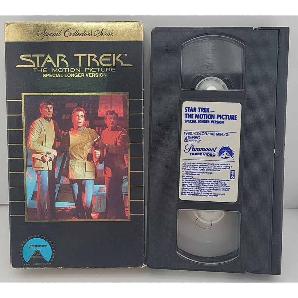 Star Trek The Motion Picture Special Longer Version VHS 1986 Collector's Series