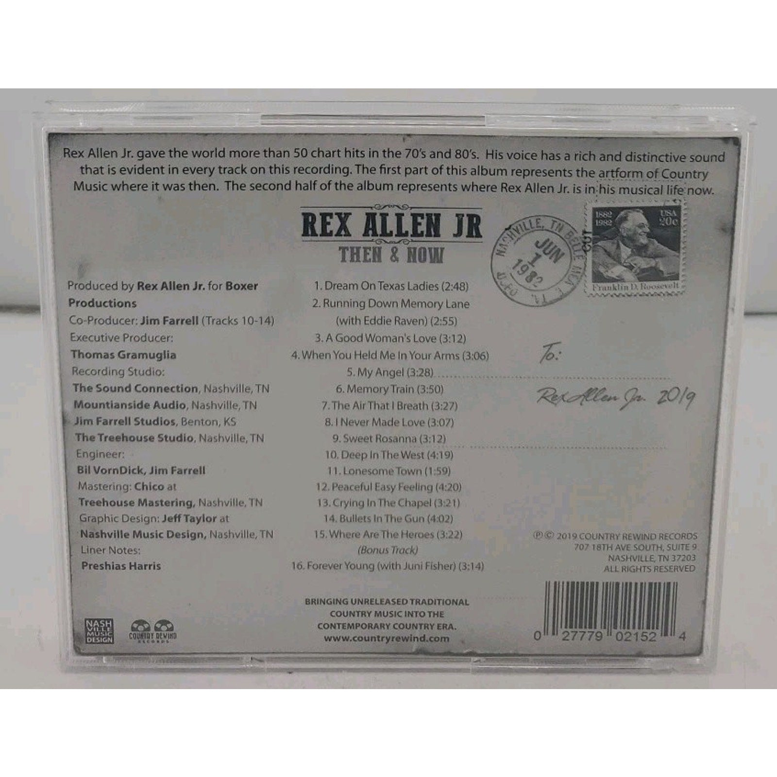Then & NOW by Allen, Rex Jr (CD, 2019) *Autographed*