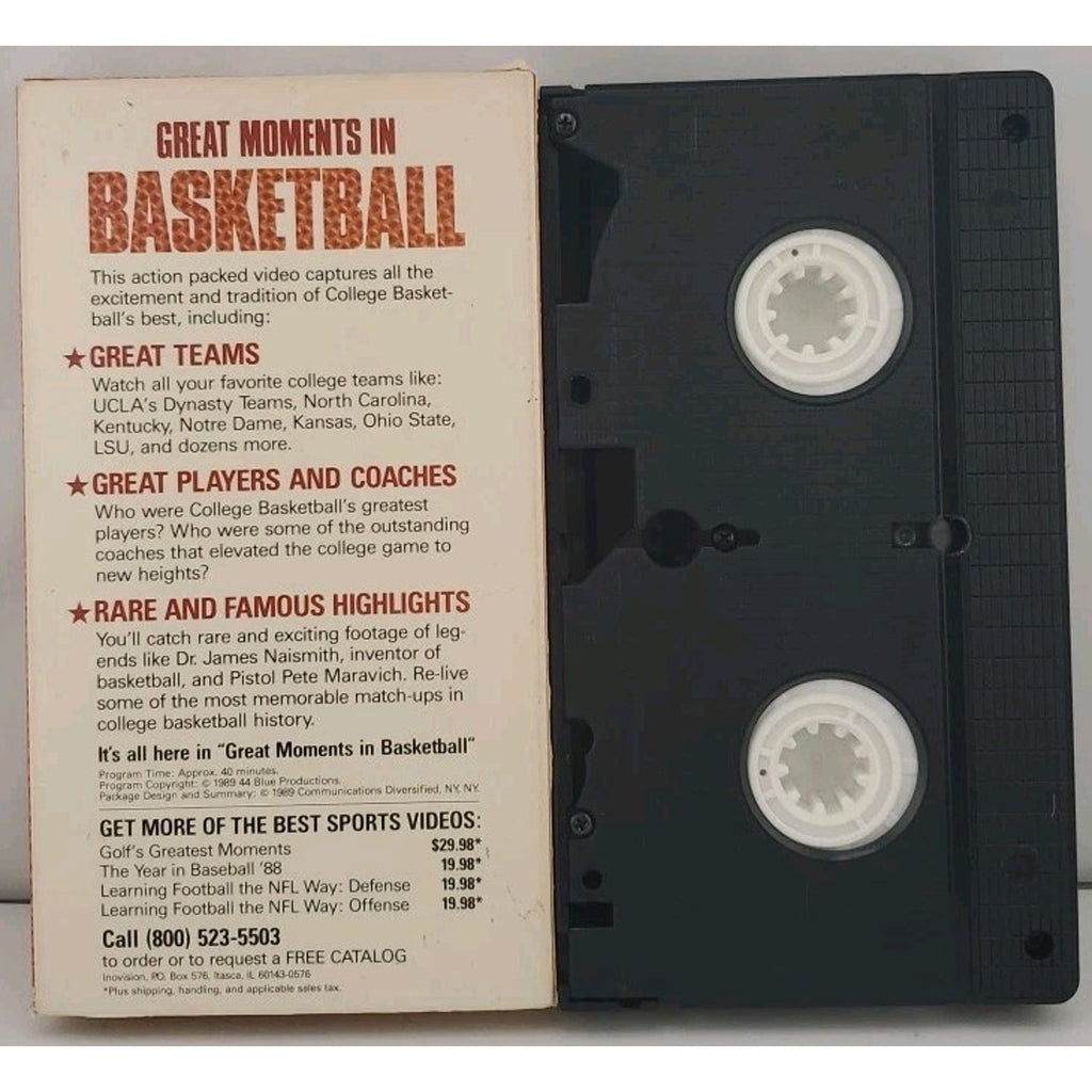 Great Moments in Basketball VHS 1989
