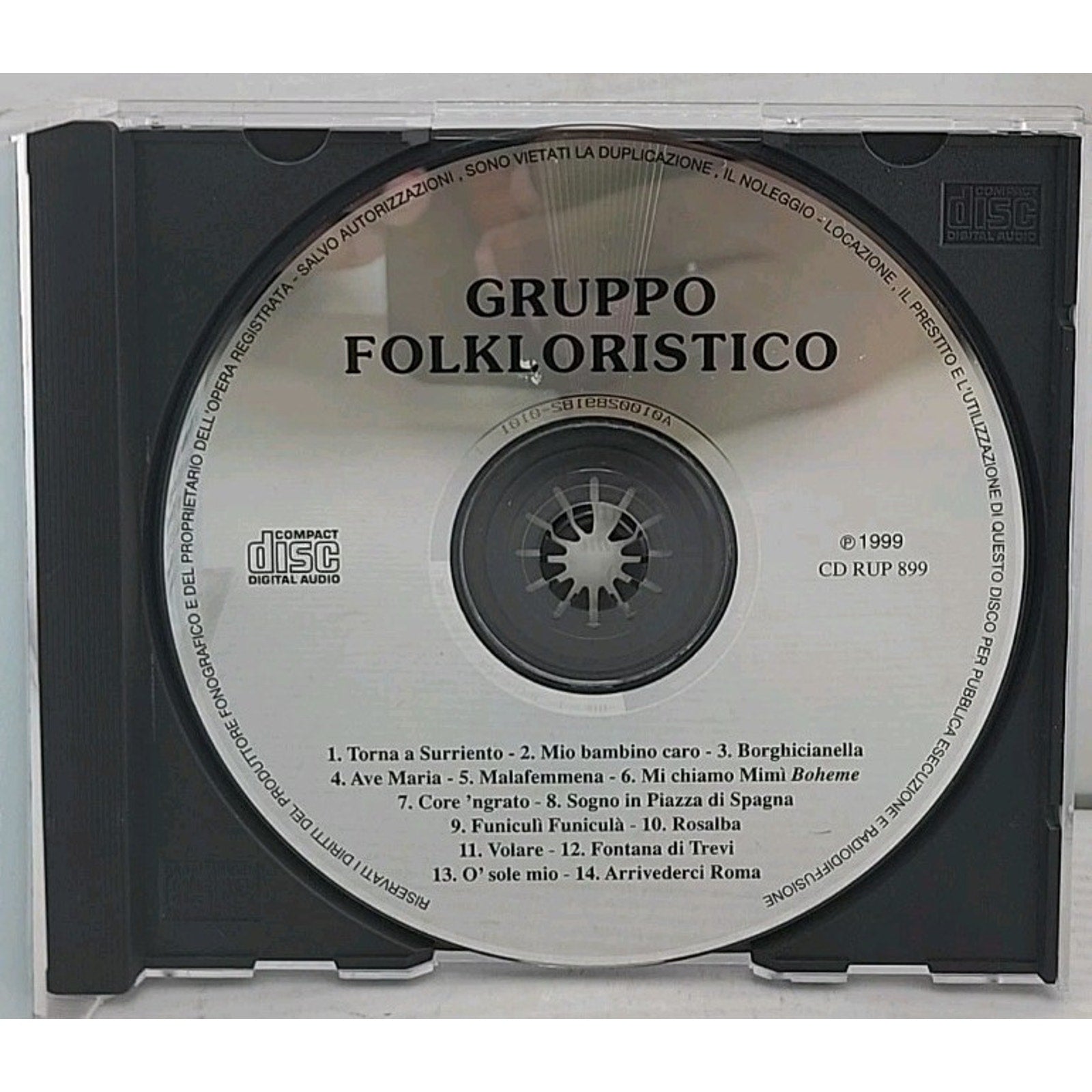Gruppo Folkloristico Ricordo Della Vigna Dei Papi Ristorante Roma (CD 1999)