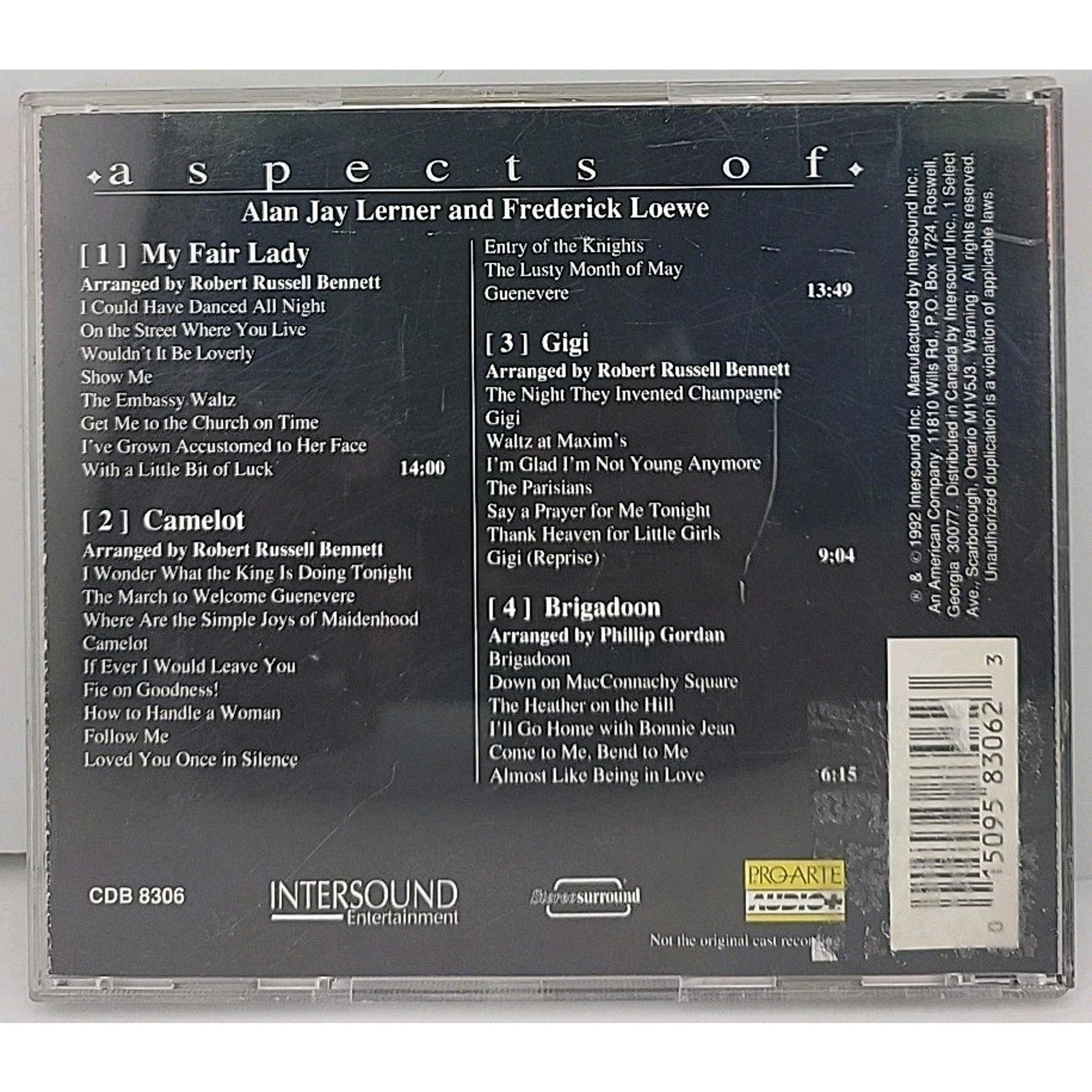 Lerner & Lowe by Paul Freeman (Conductor) (CD, Sep-1993, Compendia Music Group)