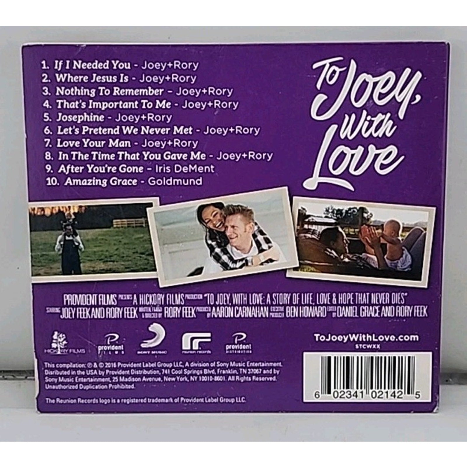 To Joey, with Love (Original Movie Soundtrack) by Various (CD, 2016)