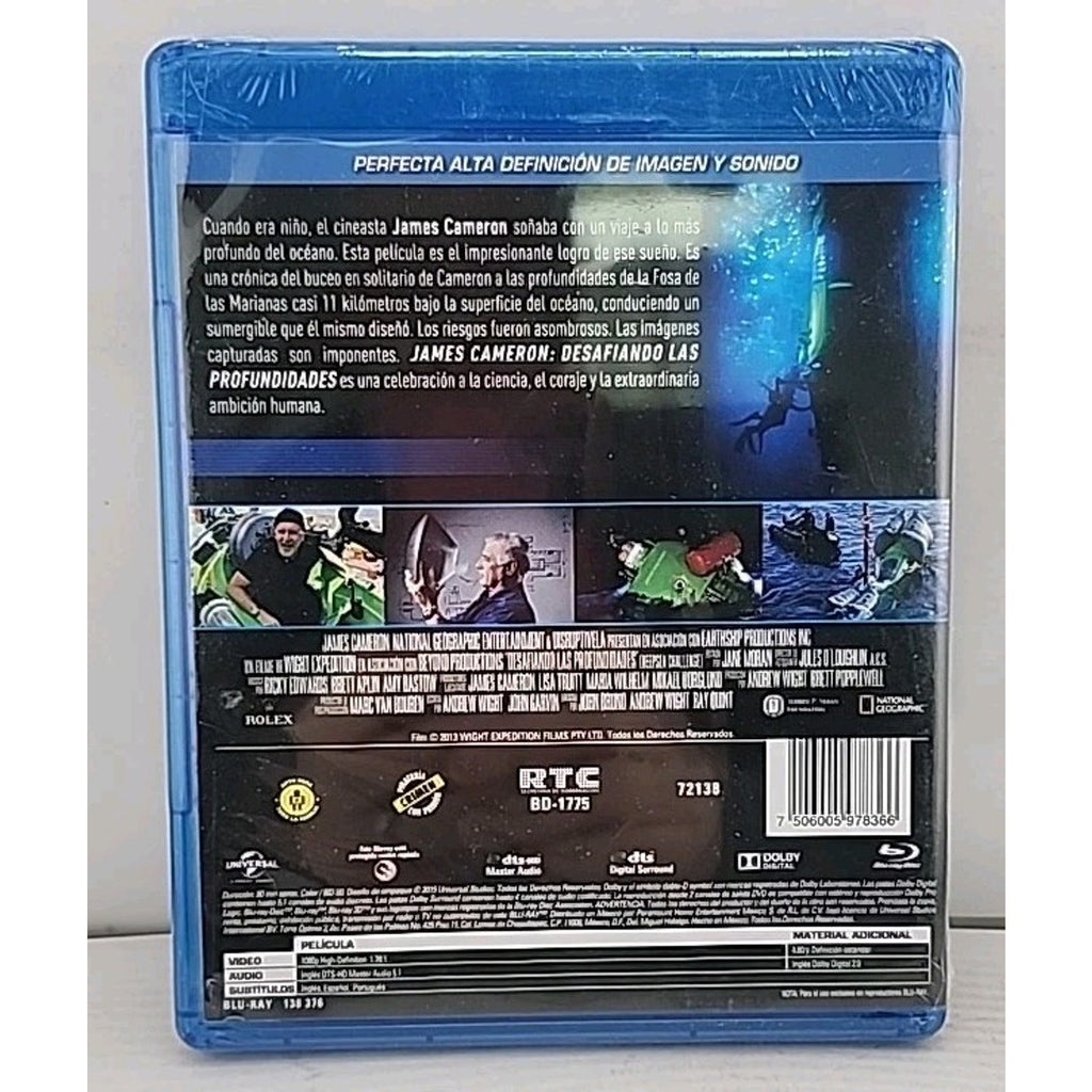 Desafiando Las Profundidades Deep Sea Challenge 3D Blu-ray, 2015 *Brand New*