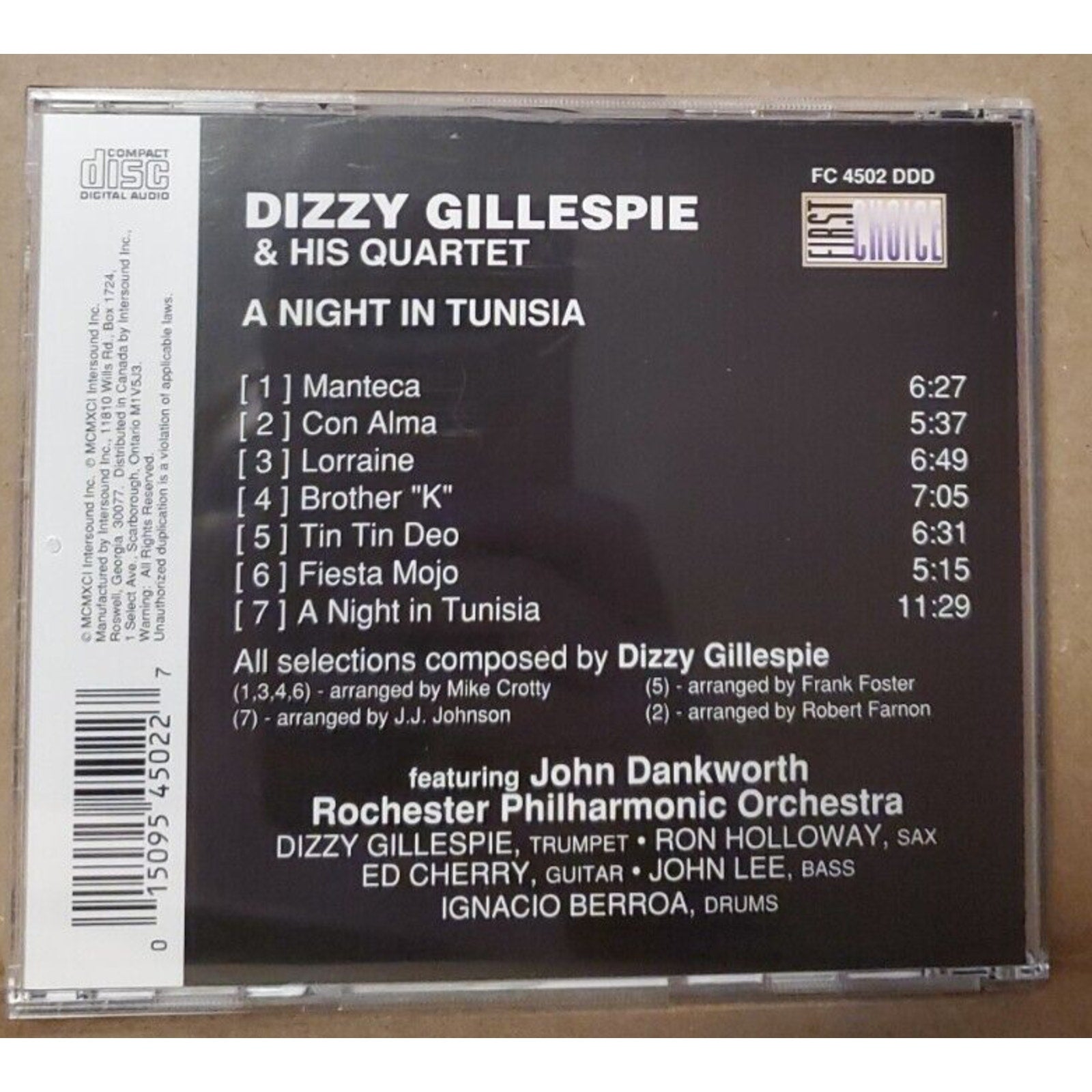 A Night in Tunisia [Intersound] by Dizzy Gillespie (CD, Dec-1993, Intersound)