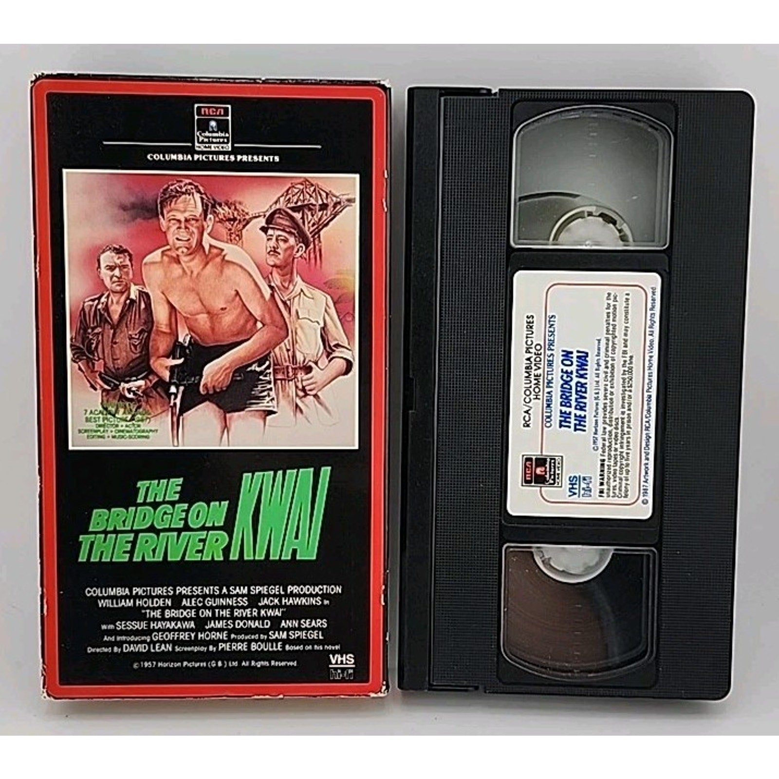 The Bridge on the River Kwai (1957) VHS Tape - 1985 VHS with William Holden