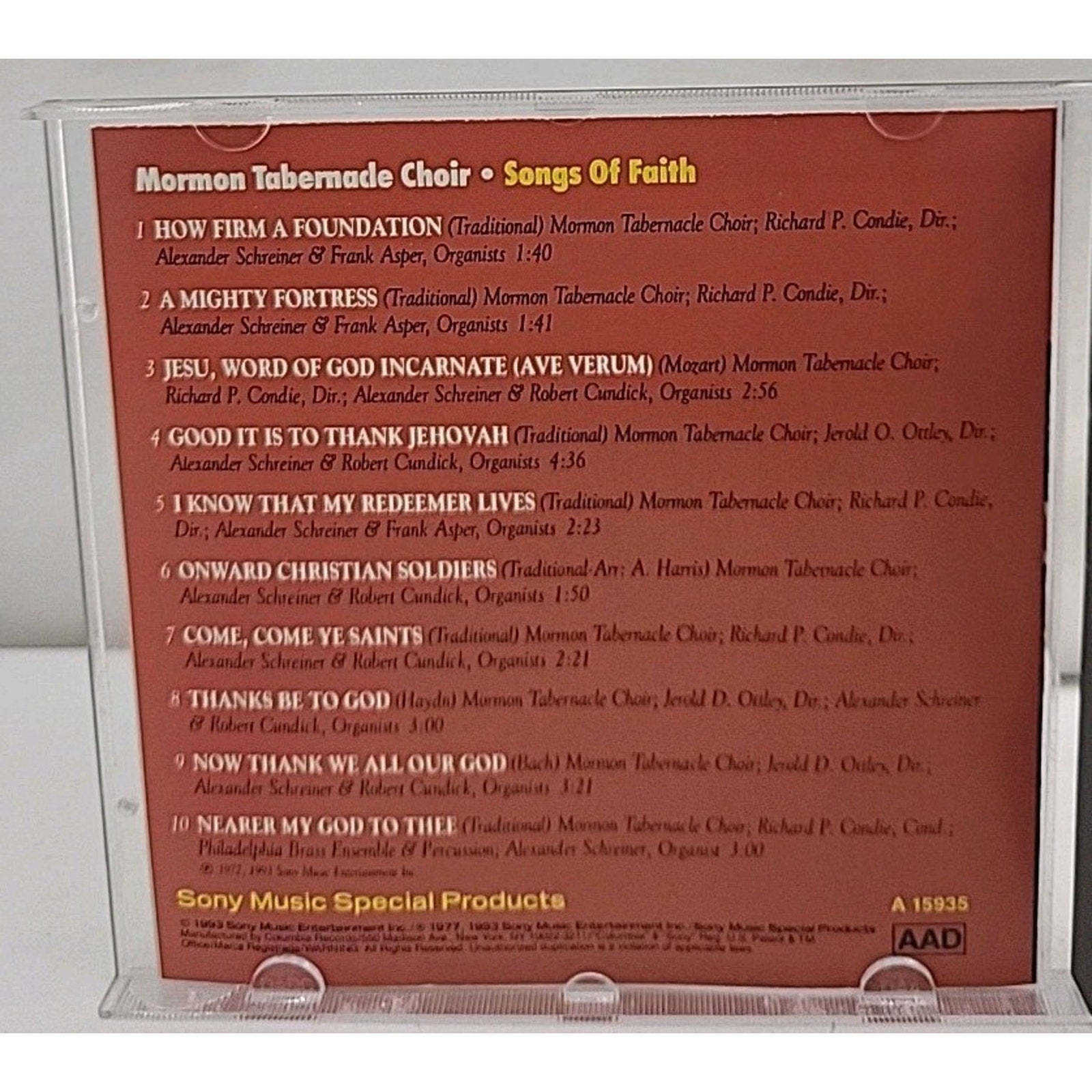 Songs of Faith by Mormon Tabernacle Choir (CD, 1995)