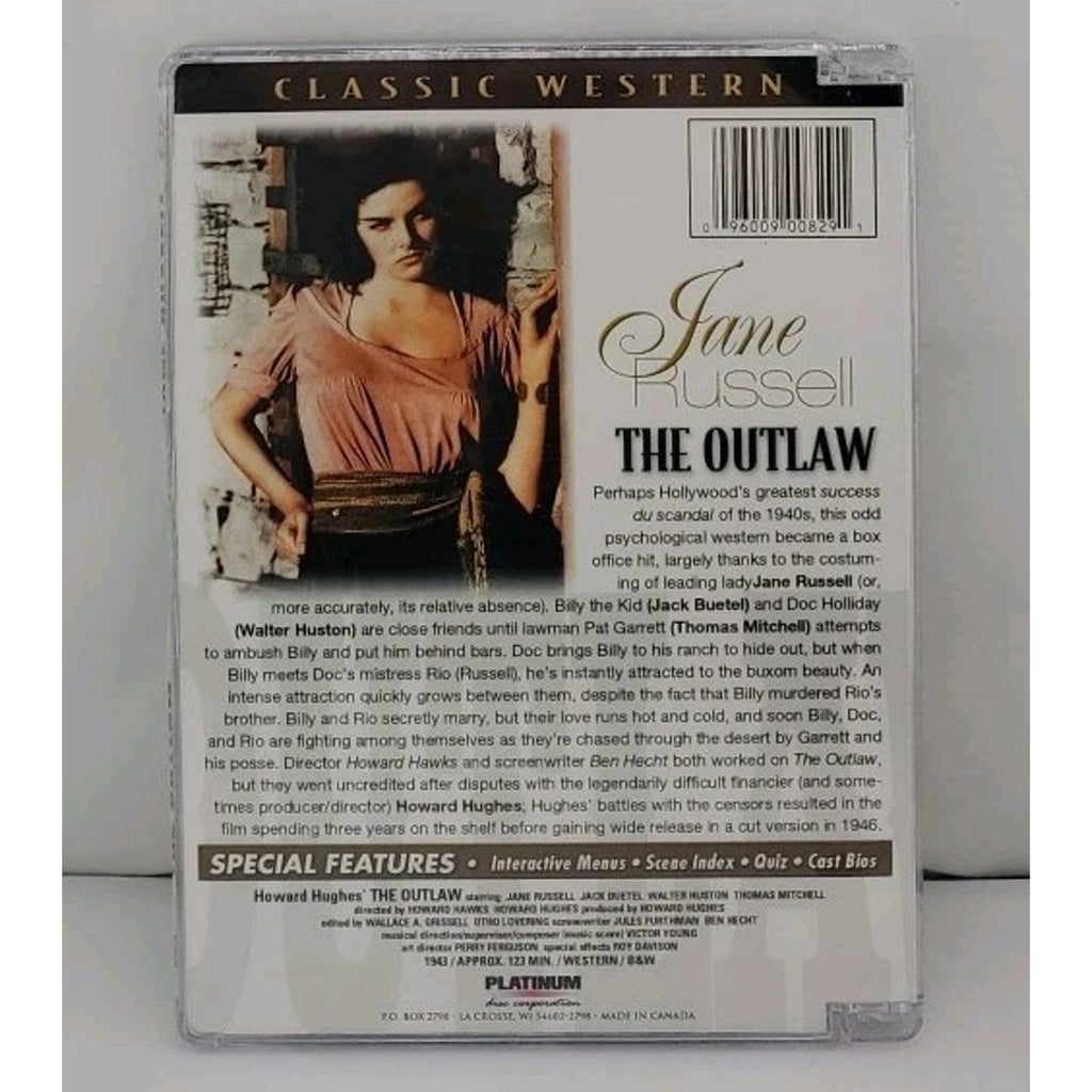 The Outlaw (DVD, 1943) *Brand New*