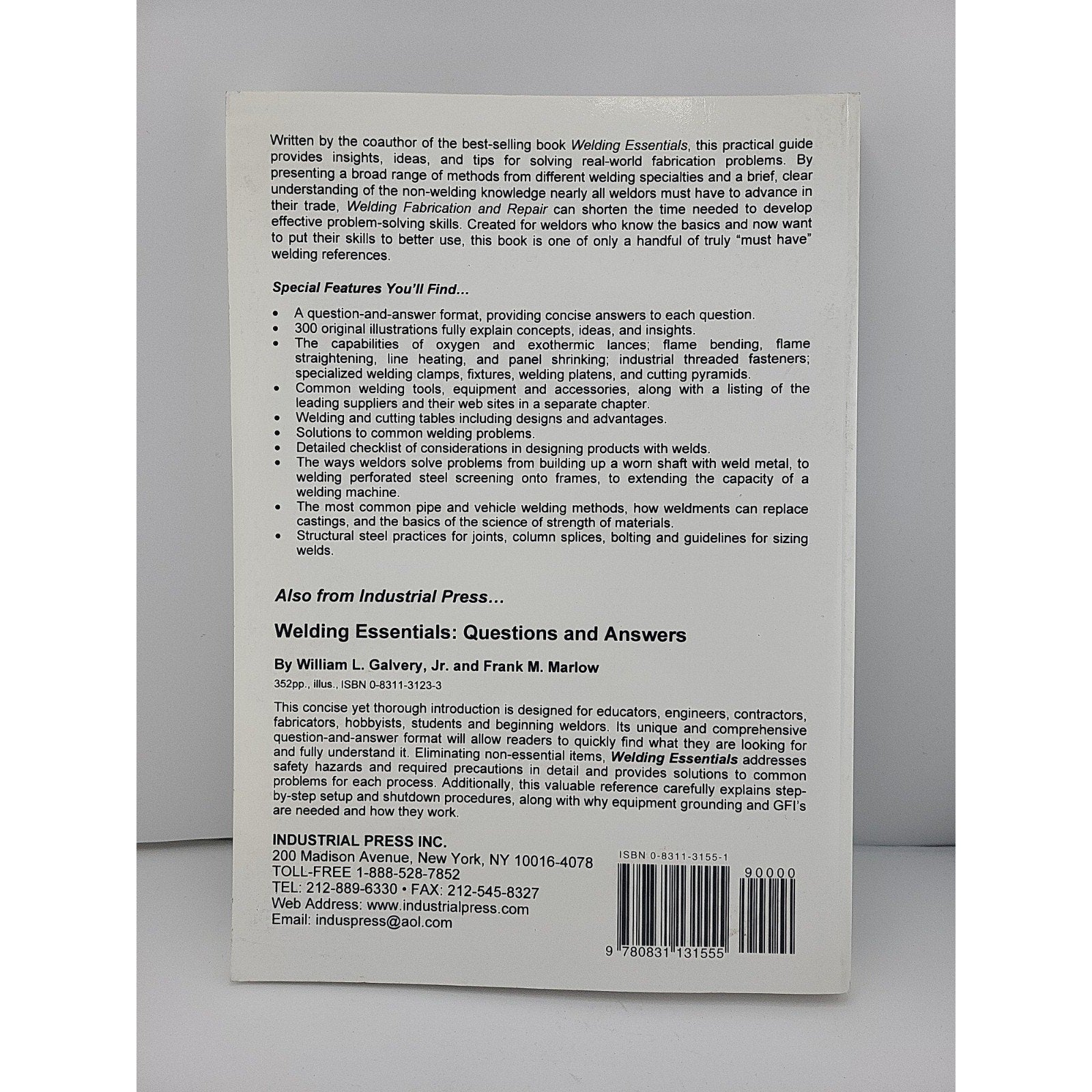 Welding Fabrication and Repair : Questions and Answers by Frank Marlow (2002,...