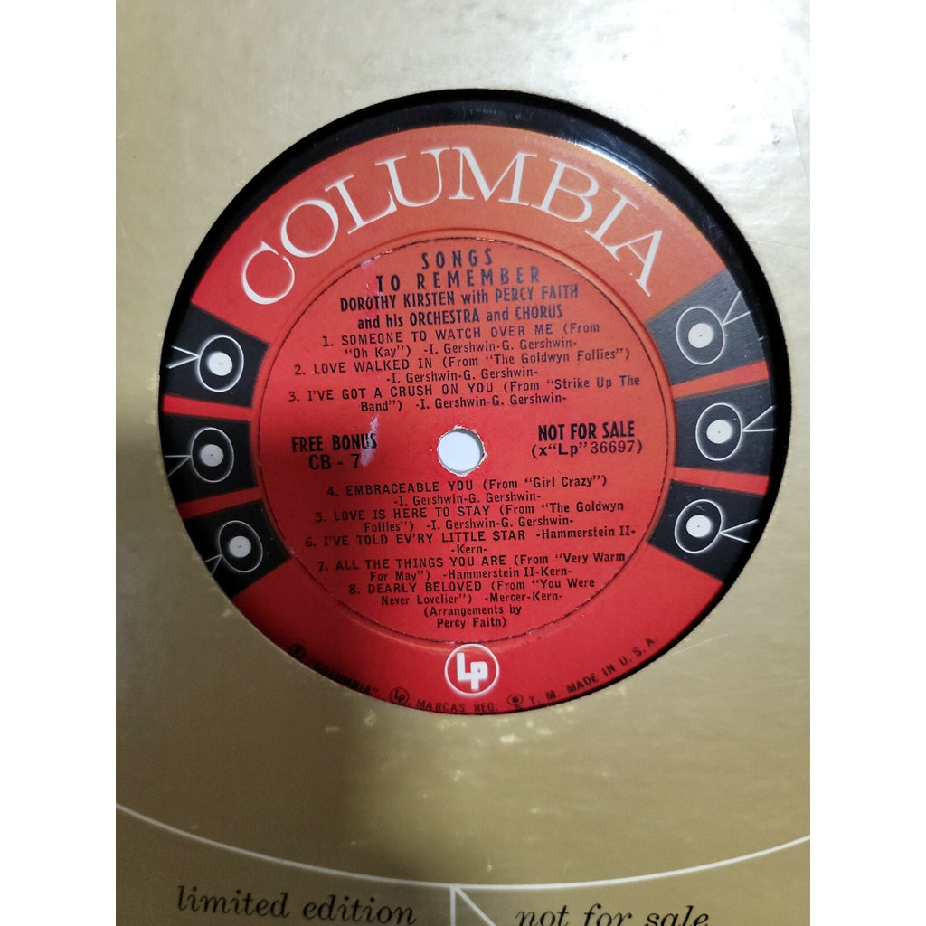 Various - Columbia Record Club Songs To Remember (Vinyl)