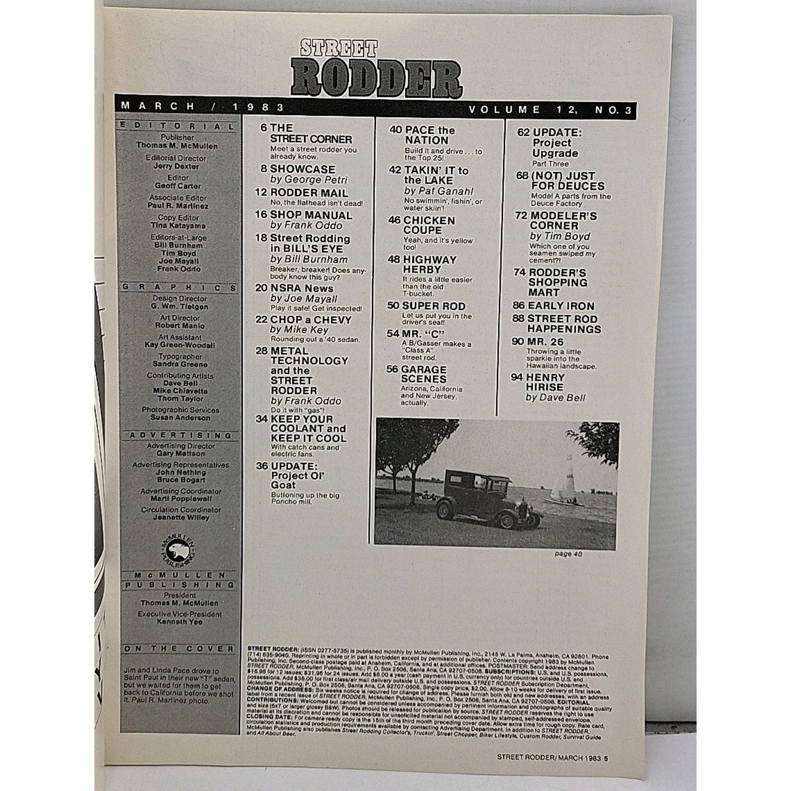Street Rodder Magazine March 1983 Volume 12 No. 3