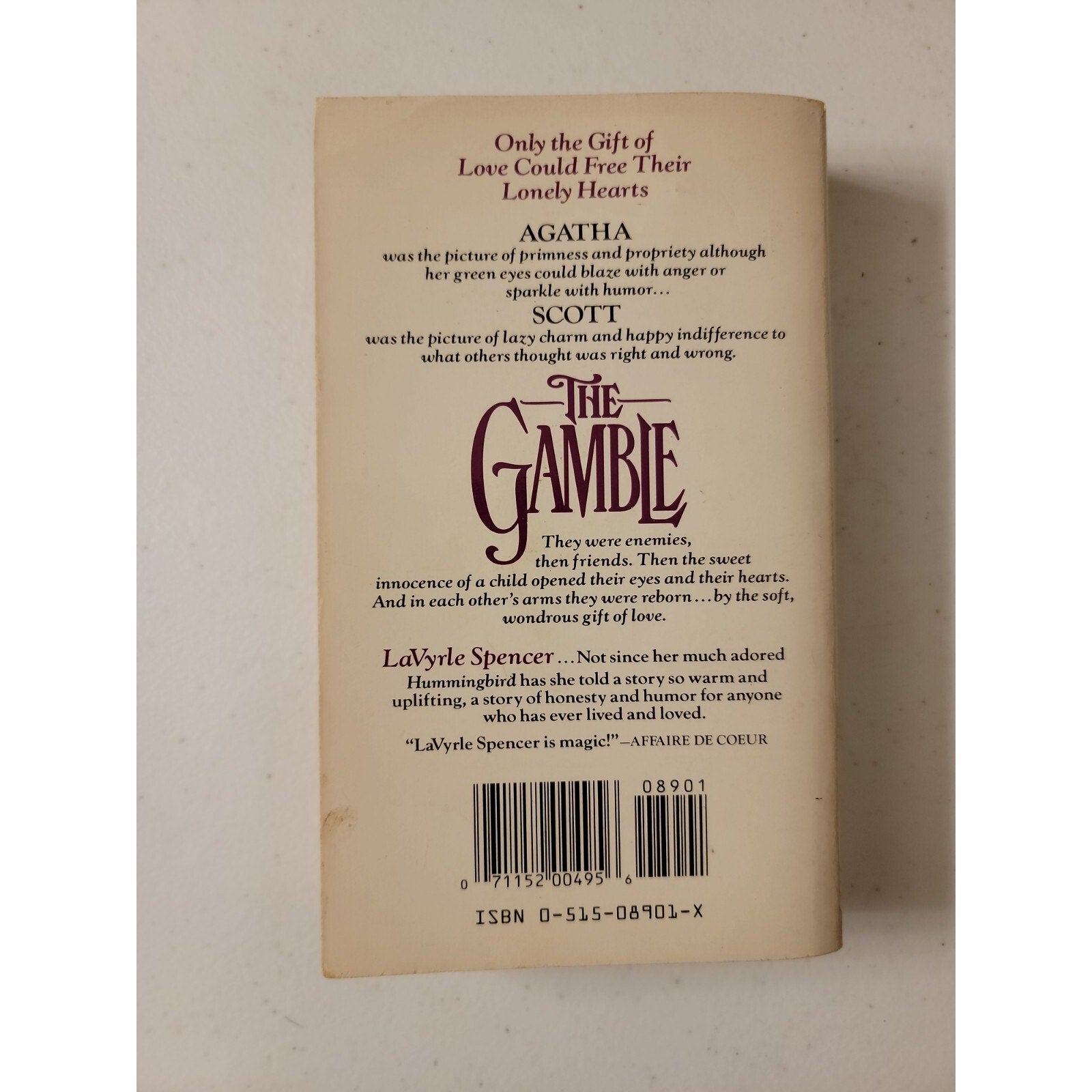The Gamble by LaVyrle Spencer (1987, Mass Market)
