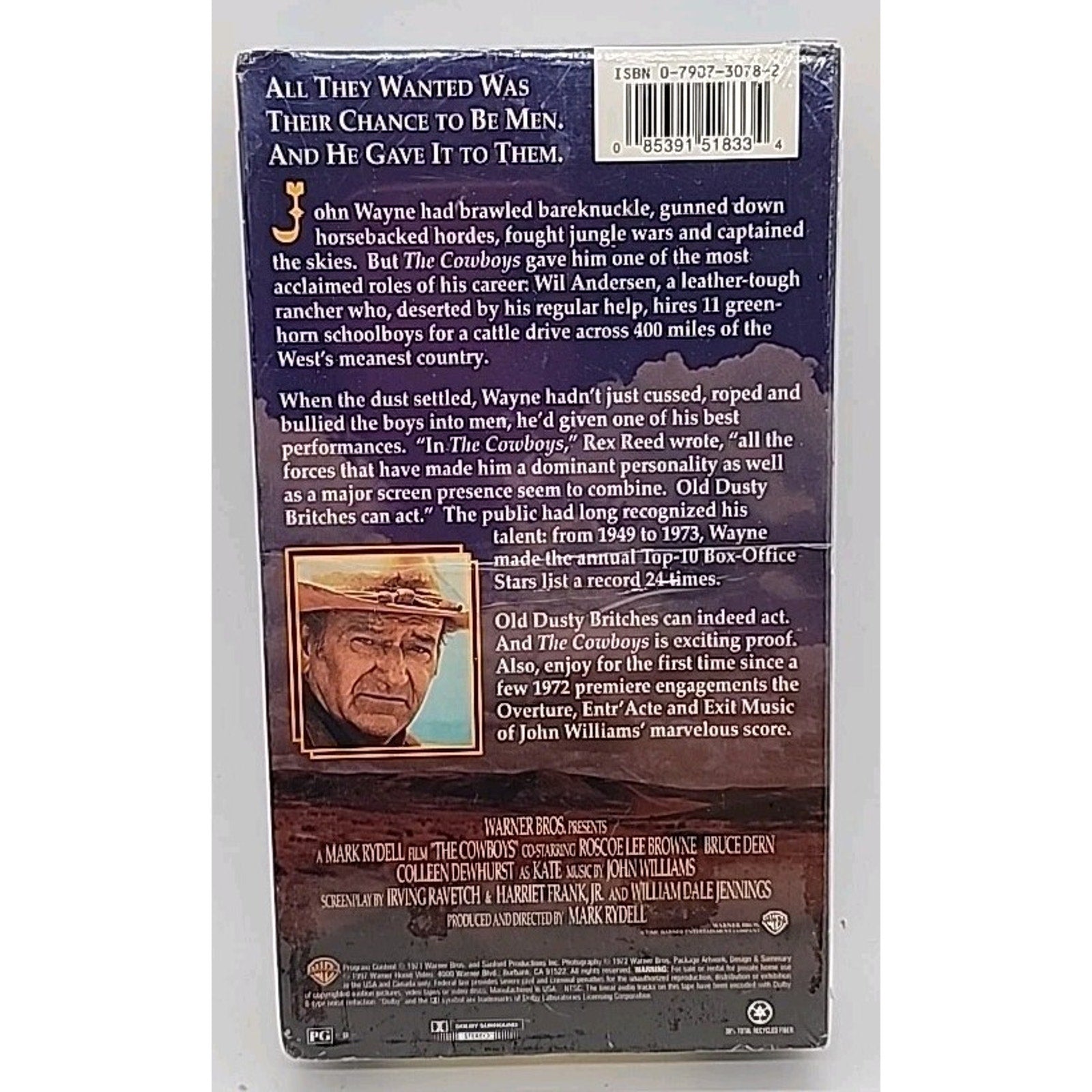 The Cowboys (VHS, 1997, Warner Bros. Westerns Collection) *Brand New*