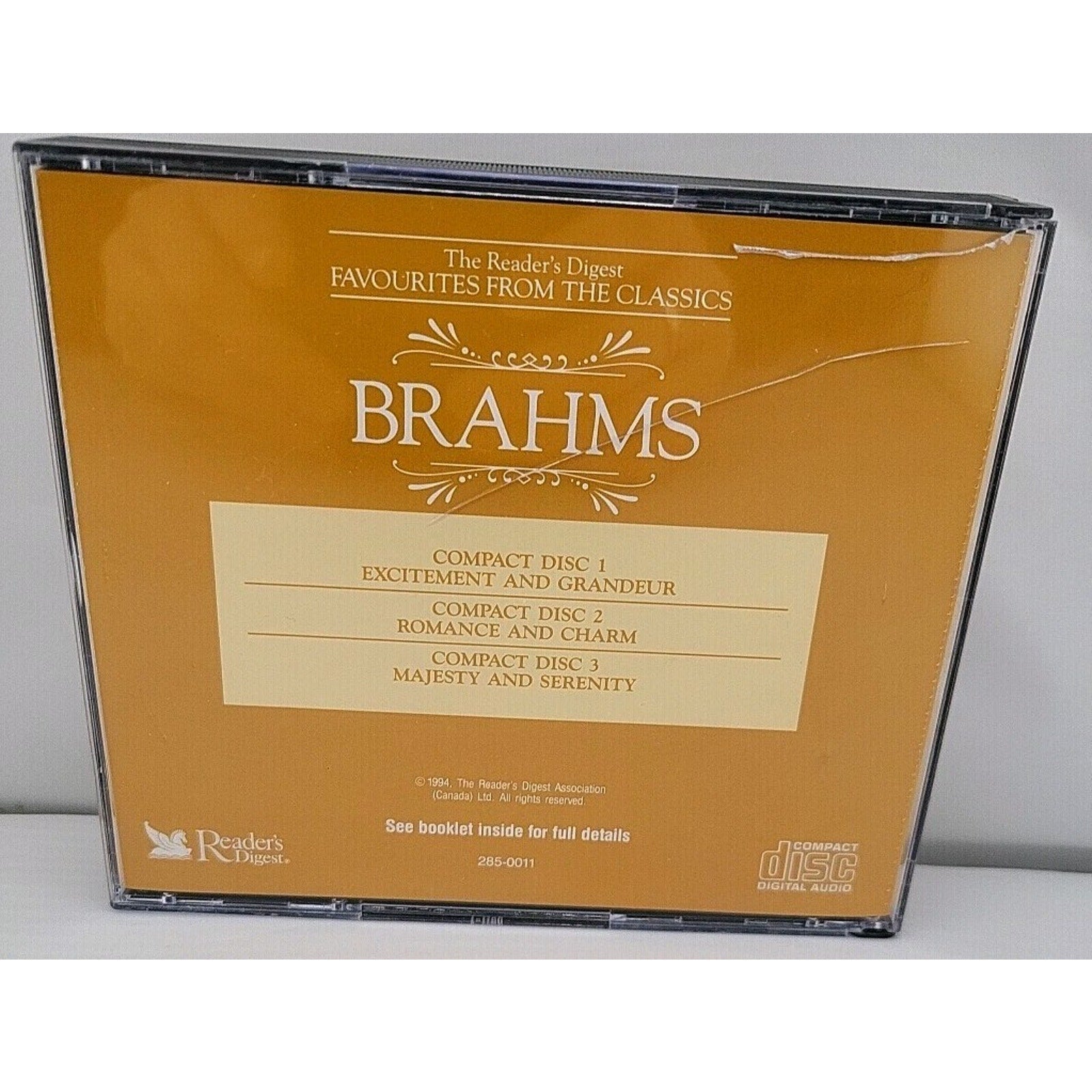 Brahms - Favourites From The Classics - 3 CD's Album - 1993 Reader's Digest