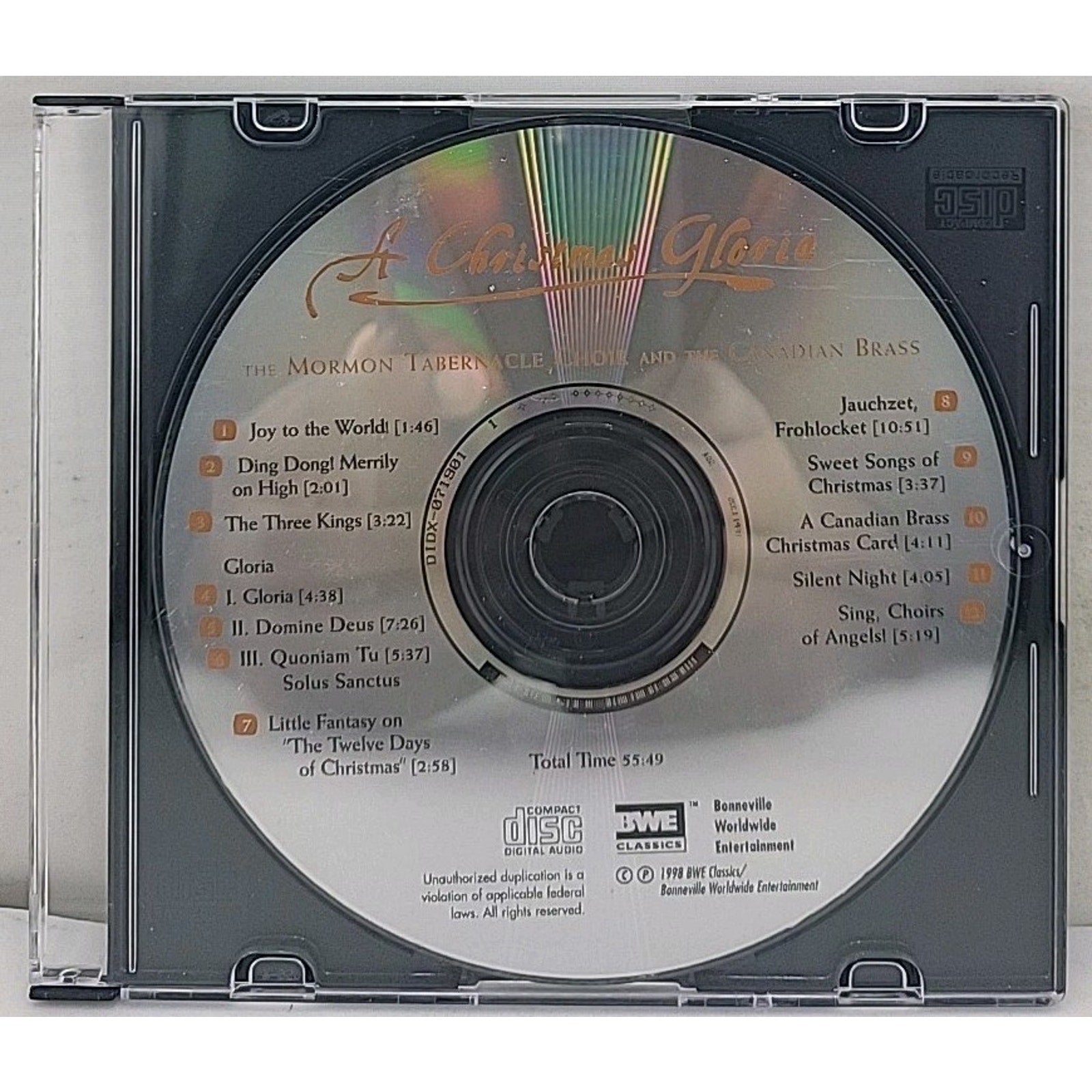 A Christmas Gloria by Mormon Tabernacle Choir (CD, Bwe Acoustic)