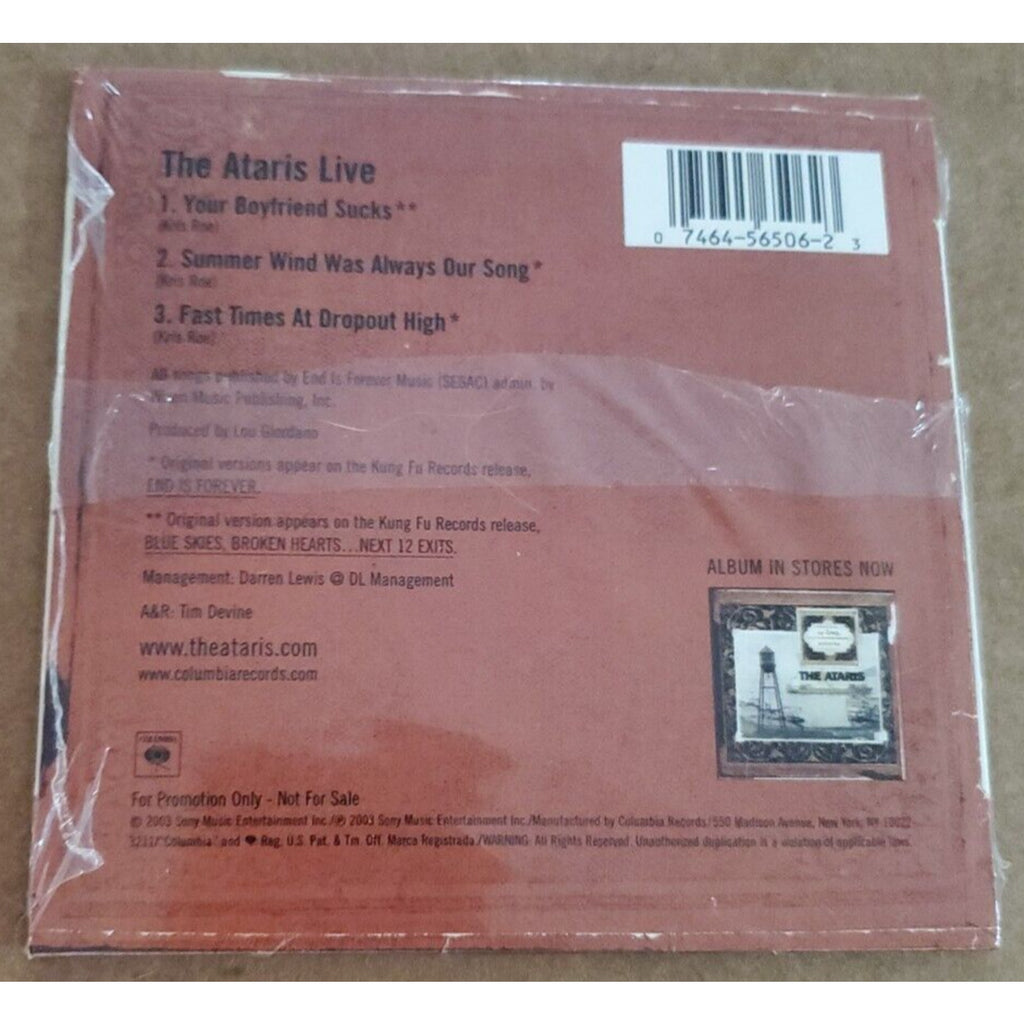 The Ataris Live [3 Song Sampler] by The Ataris (CD, Sep-2003, Columbia)