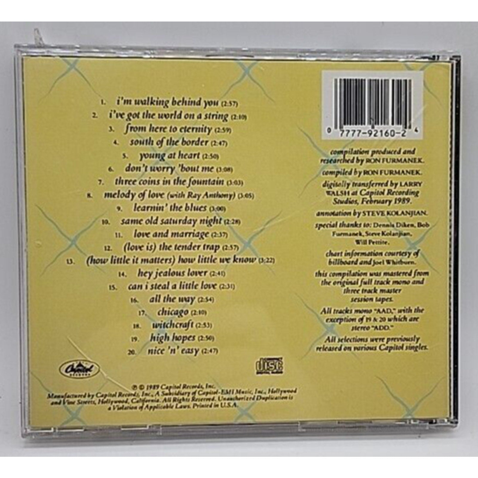 Capitol Collectors Series by Frank Sinatra (CD, 1989)