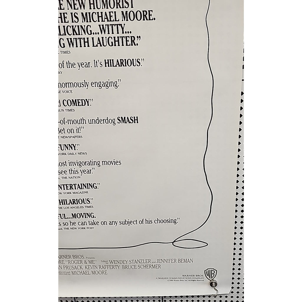 Roger And Me Original Theatrical Movie Poster Michael Moore 40x27