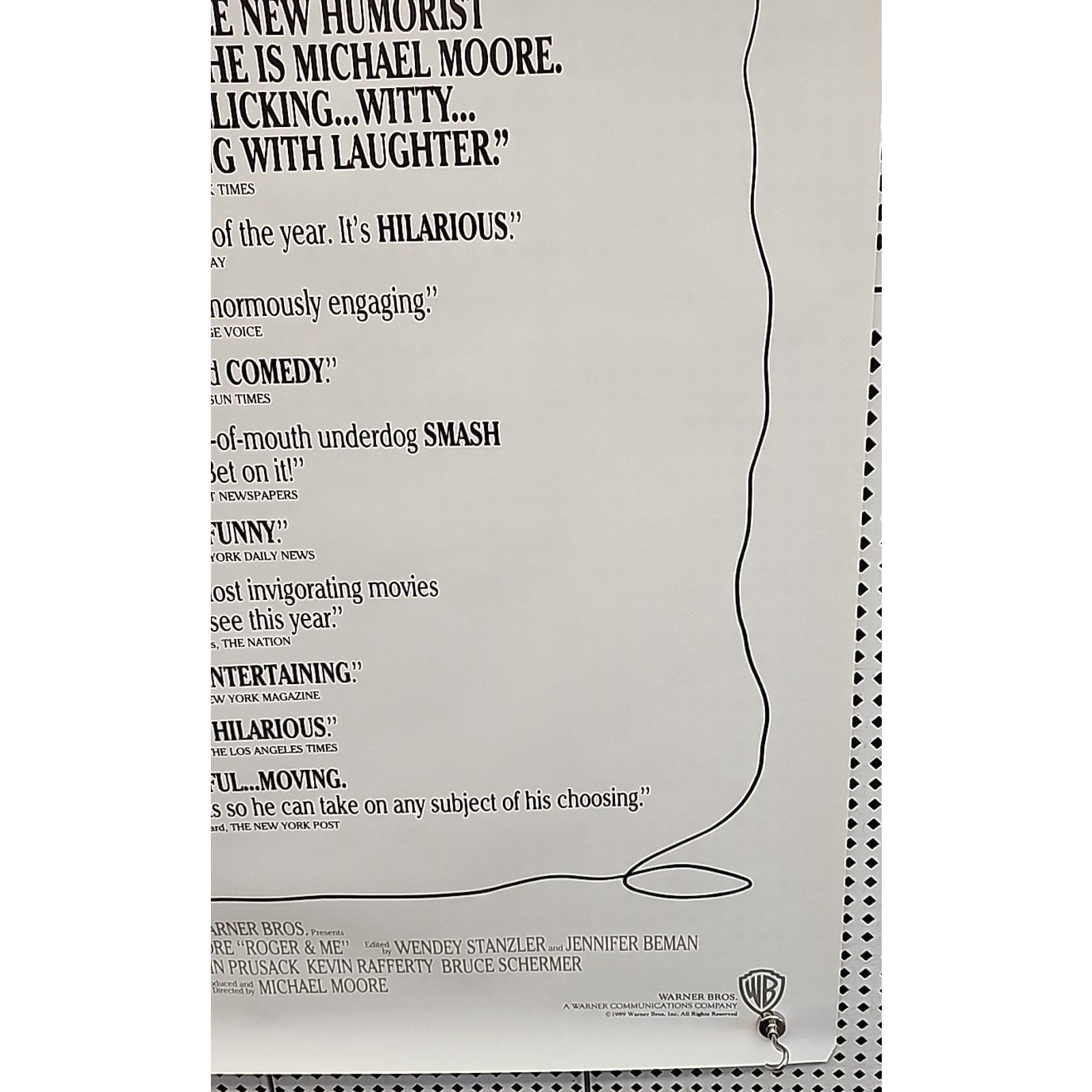 Roger And Me Original Theatrical Movie Poster Michael Moore 40x27