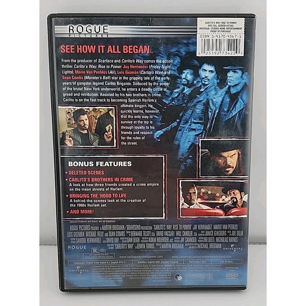 Carlitos Way-Rise to Power (DVD, 2005)