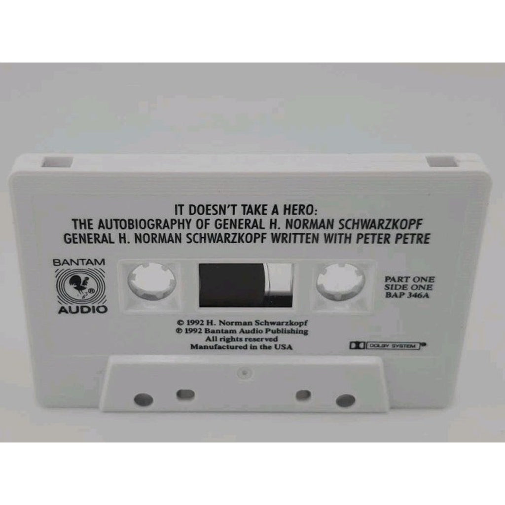 General H. Norman Schwarzkopf It Doesnt Take A Hero 4 Parts Cassette