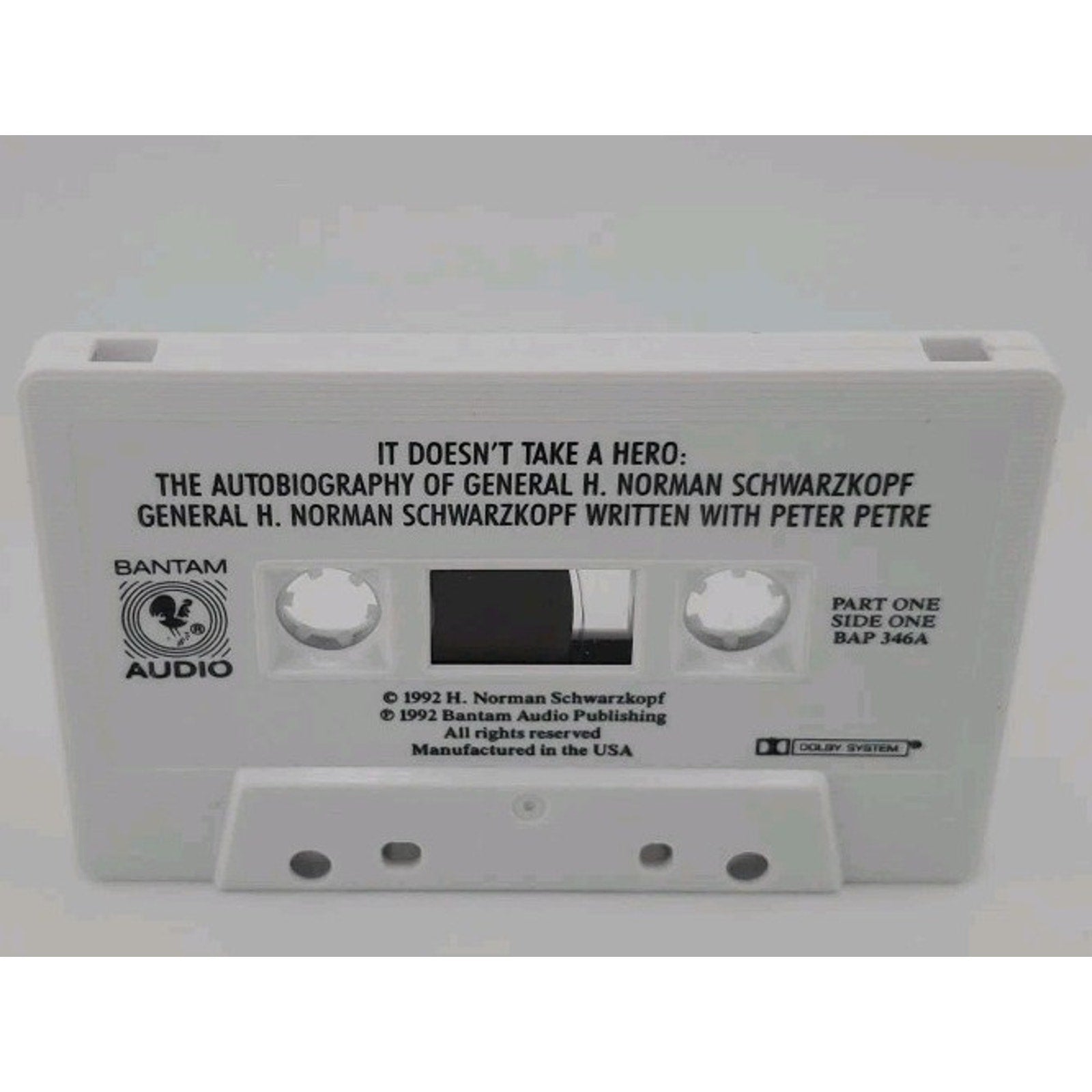 General H. Norman Schwarzkopf It Doesnt Take A Hero 4 Parts Cassette