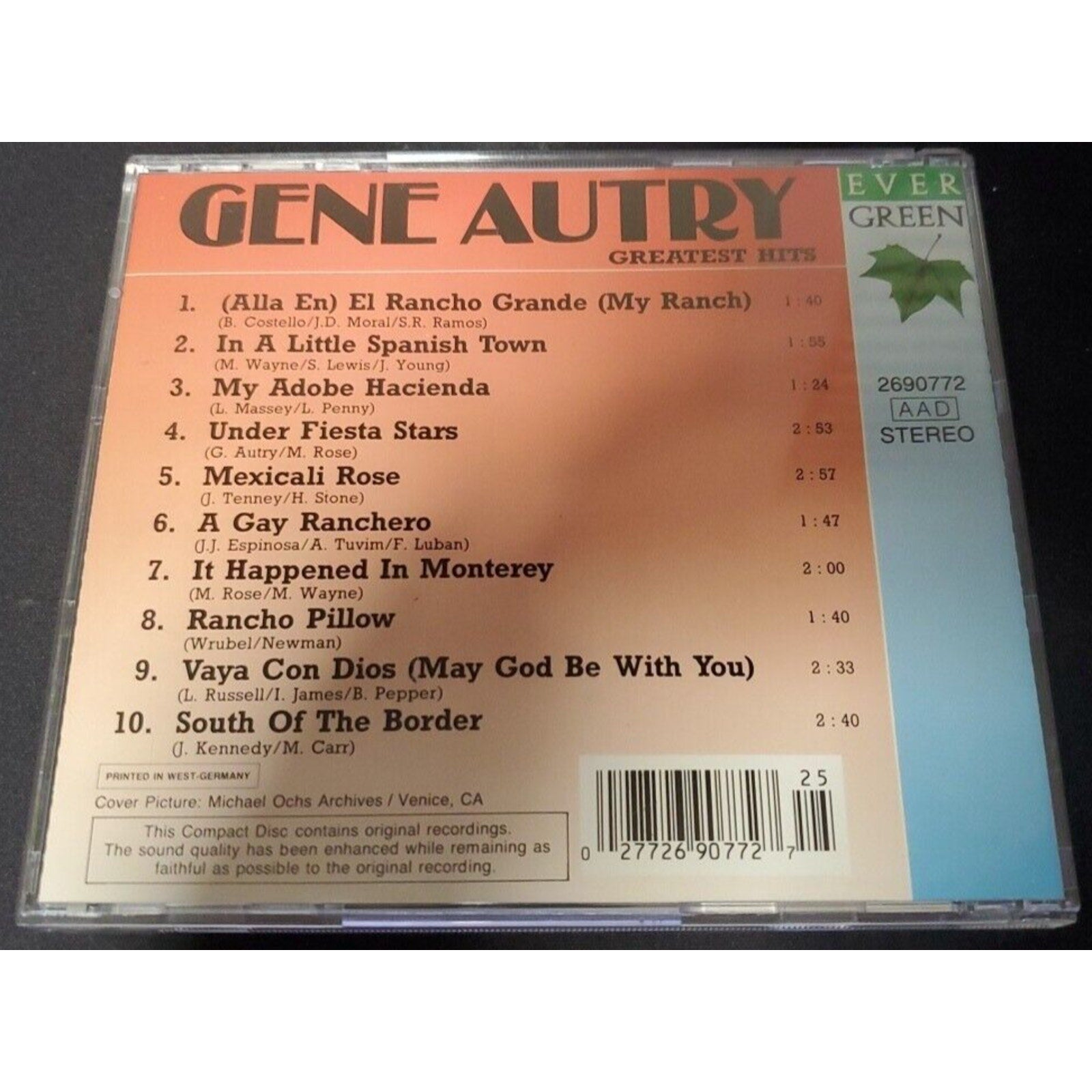 Autry Gene - Greatest Hits Autry Gene (CD)