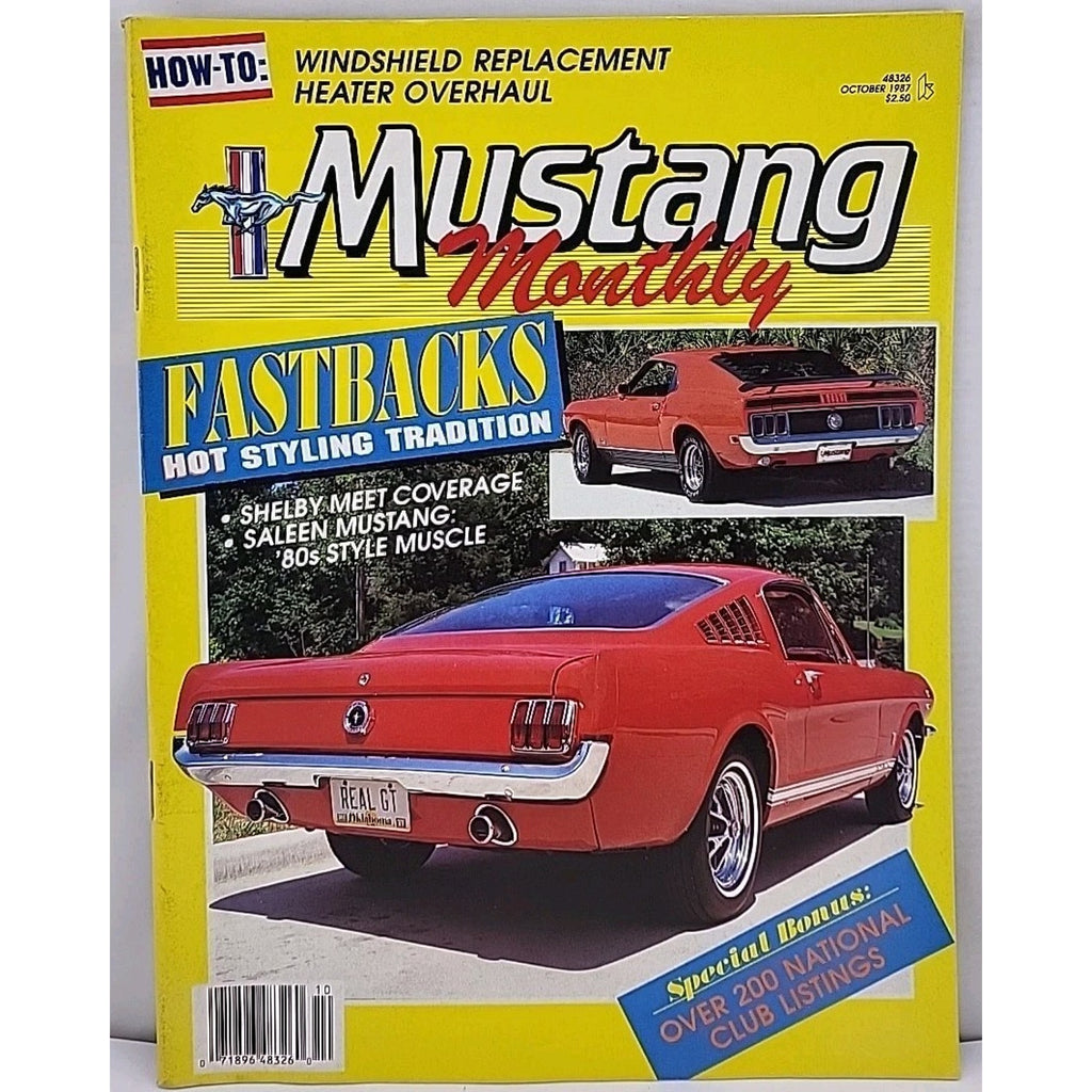 Mustang Monthly Magazine October 1987 Volume 10 Number 8